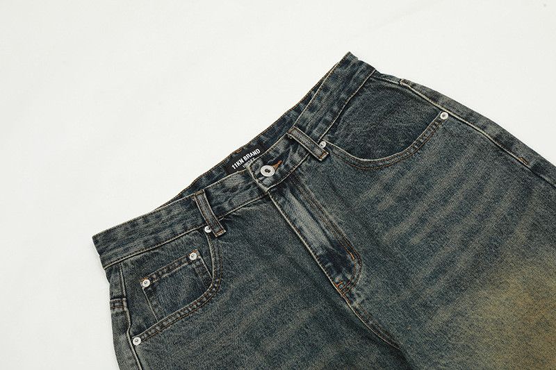 Vintage American retro distressed washed street vintage blue jeans Size US 32 / EU 48 - 3 Thumbnail