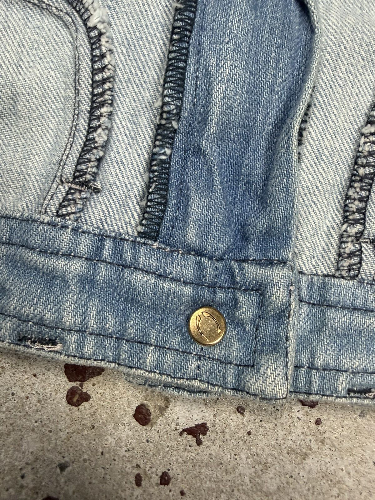 Just Cavalli Vintage 2000s Just Cavalli Denim Jeans Corset Top Zip Up Size M / US 6-8 / IT 42-44 - 14 Thumbnail