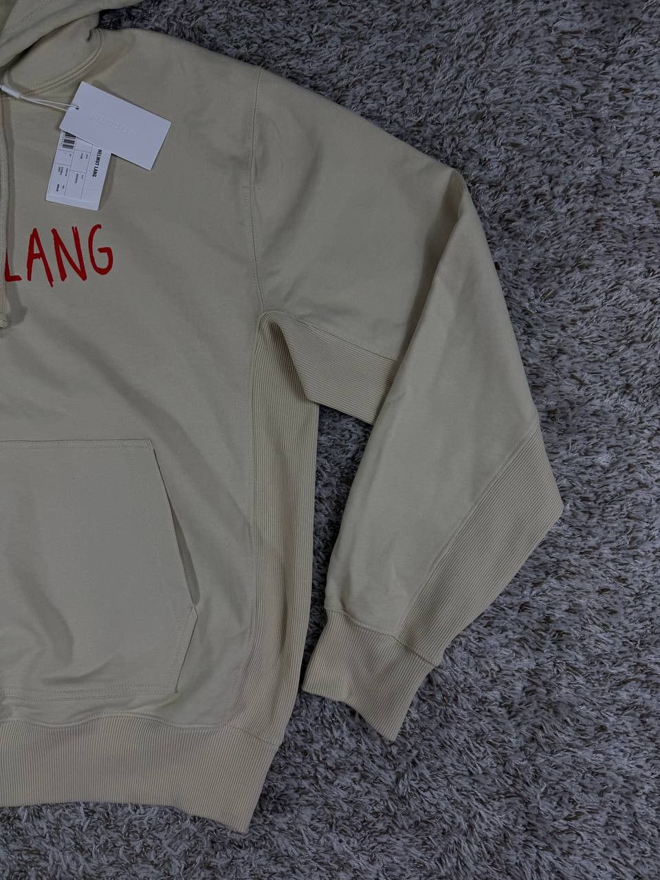 Helmut Lang NWT Helmut Lang Scribble Logo Hoodie 'Stone' Size US L / EU 52-54 / 3 - 5 Thumbnail