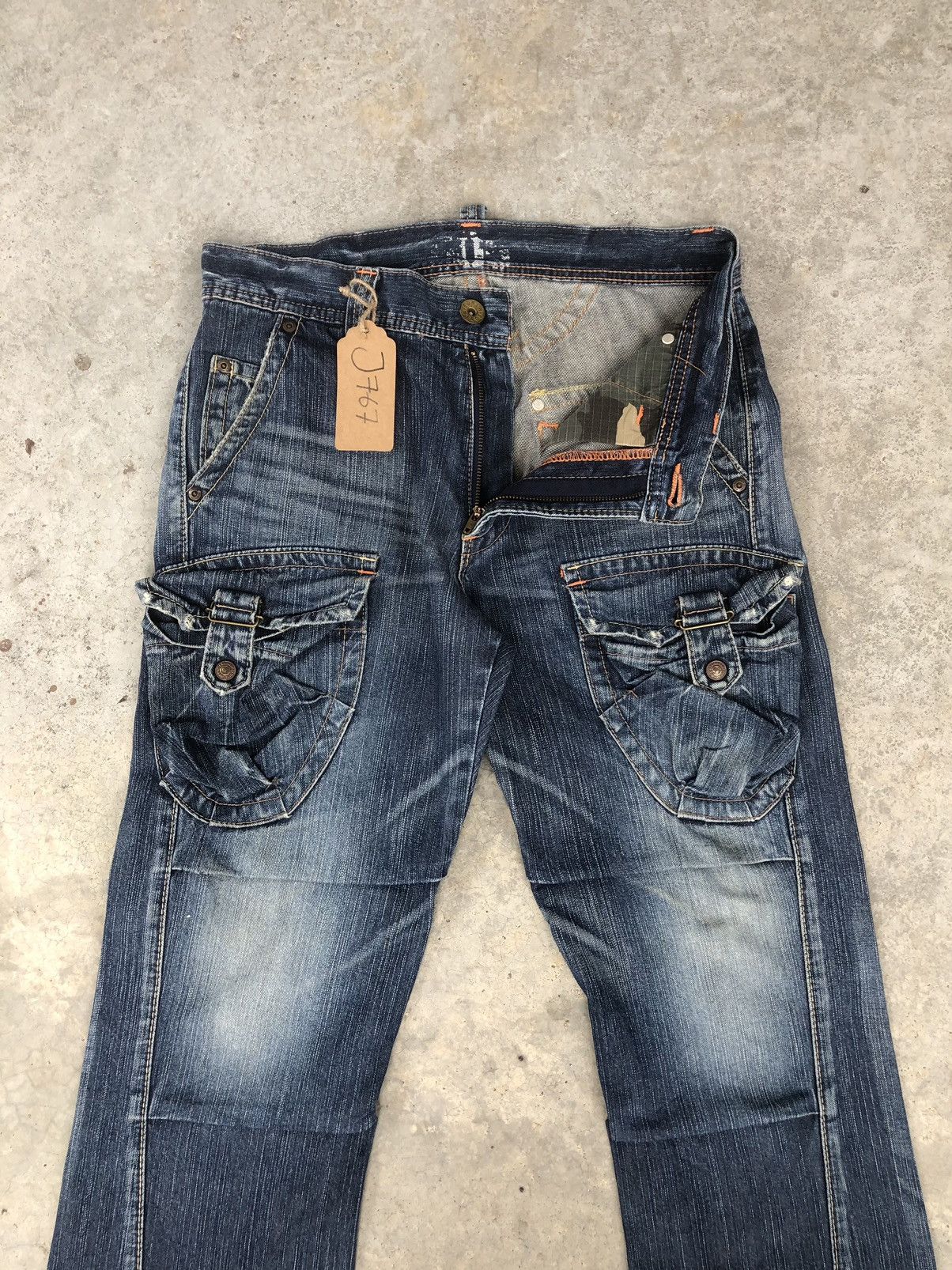 If Six Was Nine Flare Jeans Edwin Distressed Jeans Cargo Pants Size US 32 / EU 48 - 3 Thumbnail