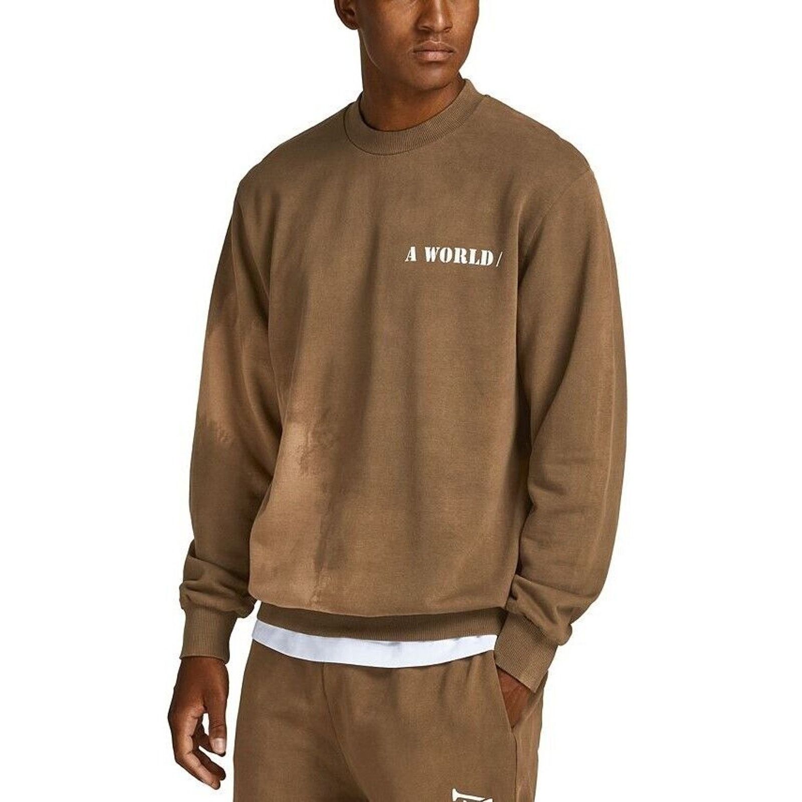 Jack & Jones Jack & Jones Men's Khaki Cotton Crew Neck Sweatshirt Size M Size US M / EU 48-50 / 2 - 1 Thumbnail