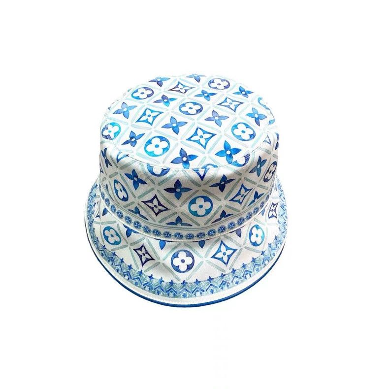 Louis Vuitton Louis Vuitton Blue and white logo fisherman's hat Size ONE SIZE - 1 Thumbnail