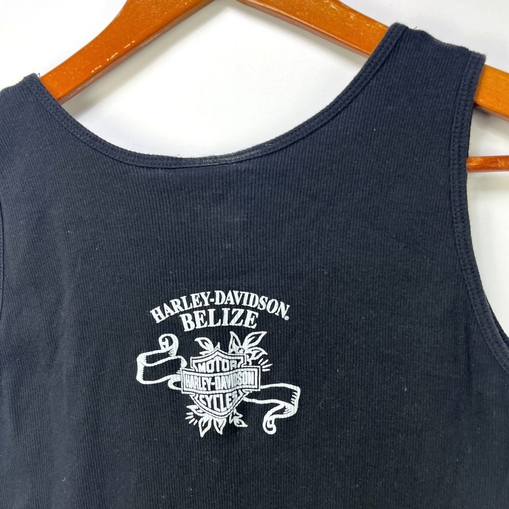 Harley Davidson VINTAGE Harley Davidson Tank Top Womens XL Belize Black Size XL / US 12-14 / IT 48-50 - 5 Thumbnail