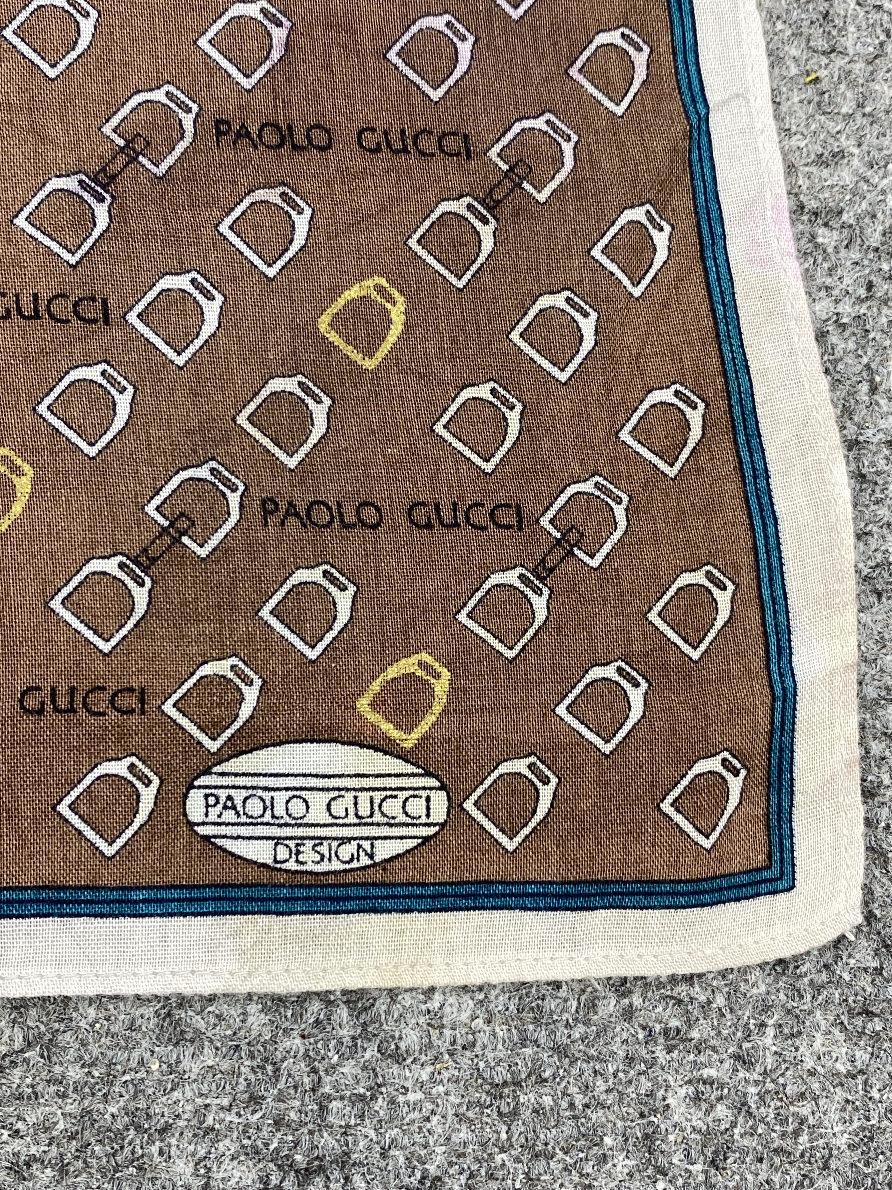 Paolo Gucci Vintage Paolo Gucci Handkerchief / Neckerchief HKC1003 Size ONE SIZE - 5 Thumbnail