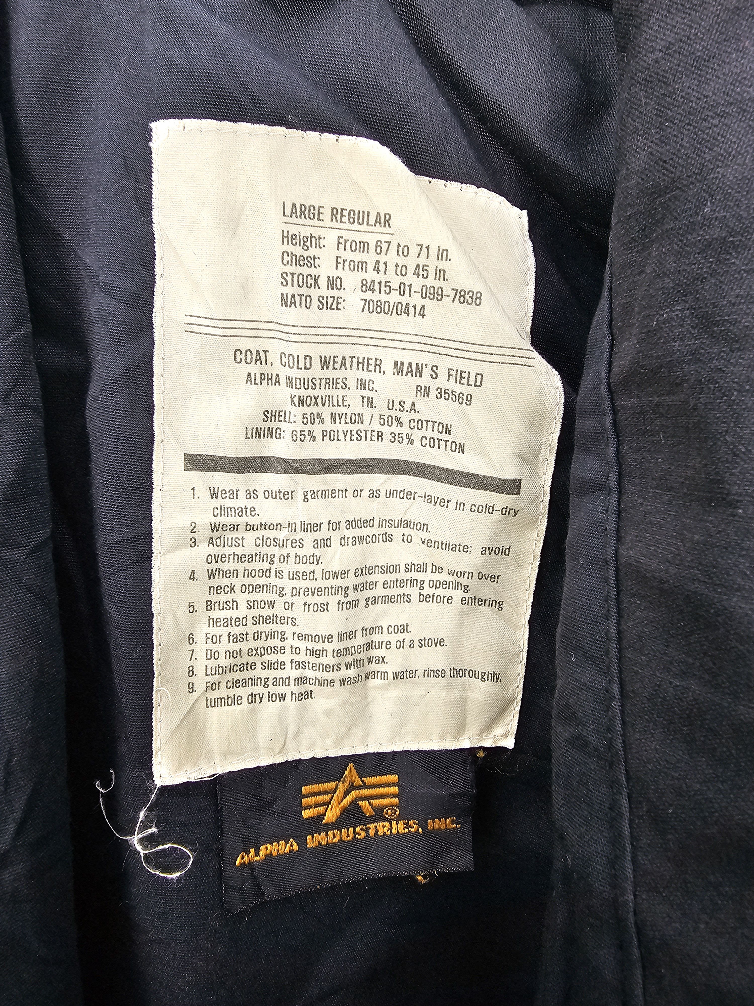 Alpha Industries ALPHA INDUSTRIES Multi Pocket Military Parka Jacket J0109 Size US L / EU 52-54 / 3 - 14 Thumbnail