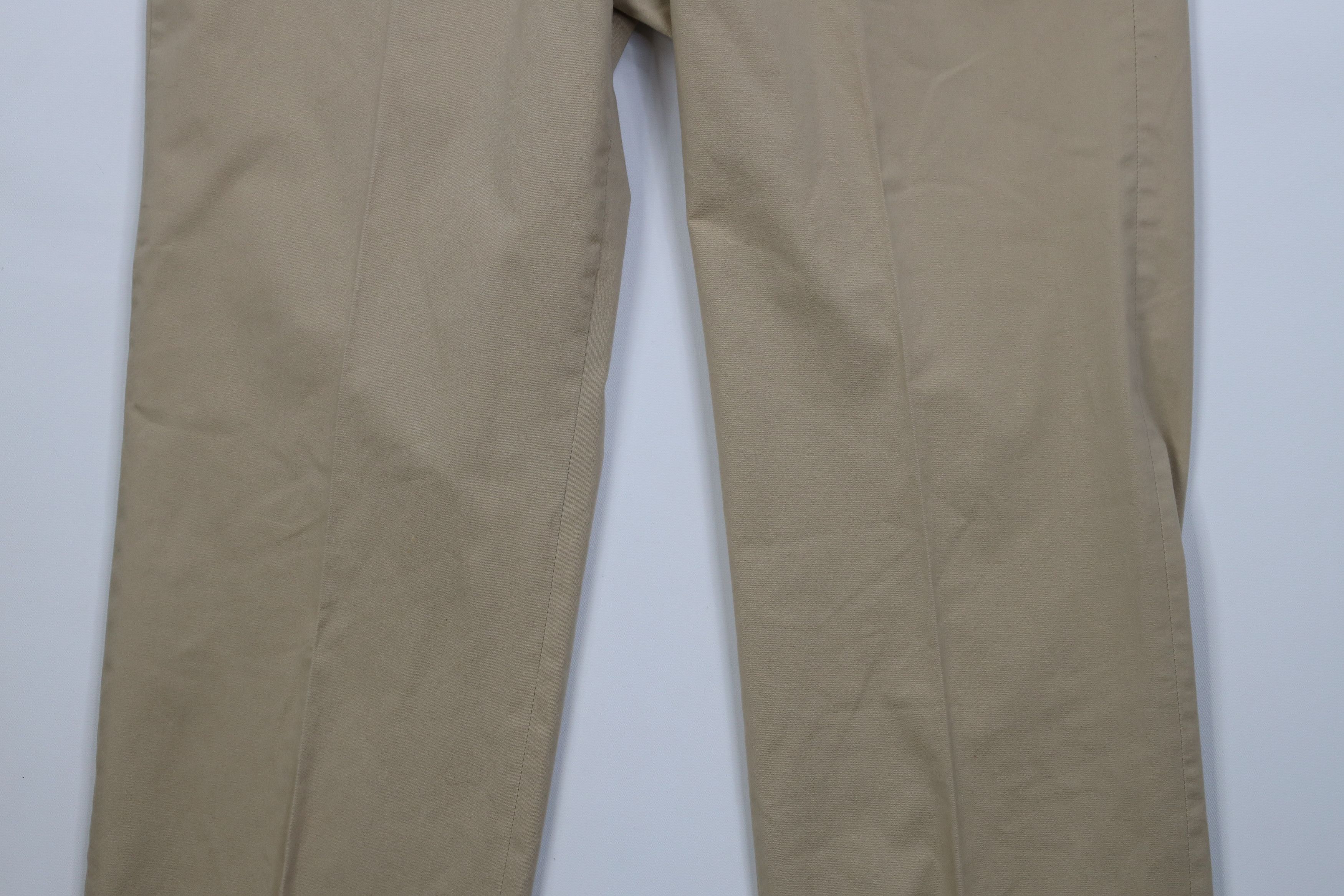 Orvis Vintage 90s Orvis Wide Leg Chino Pants Trousers Khaki Tan Size US 34 / EU 50 - 3 Thumbnail