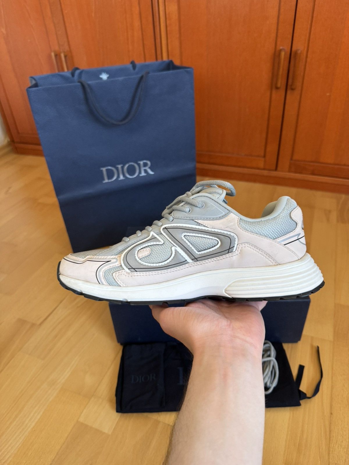 Dior Dior B30 Countdown Elephant Grey Light Pink Size US 10 / EU 43 - 5 Thumbnail