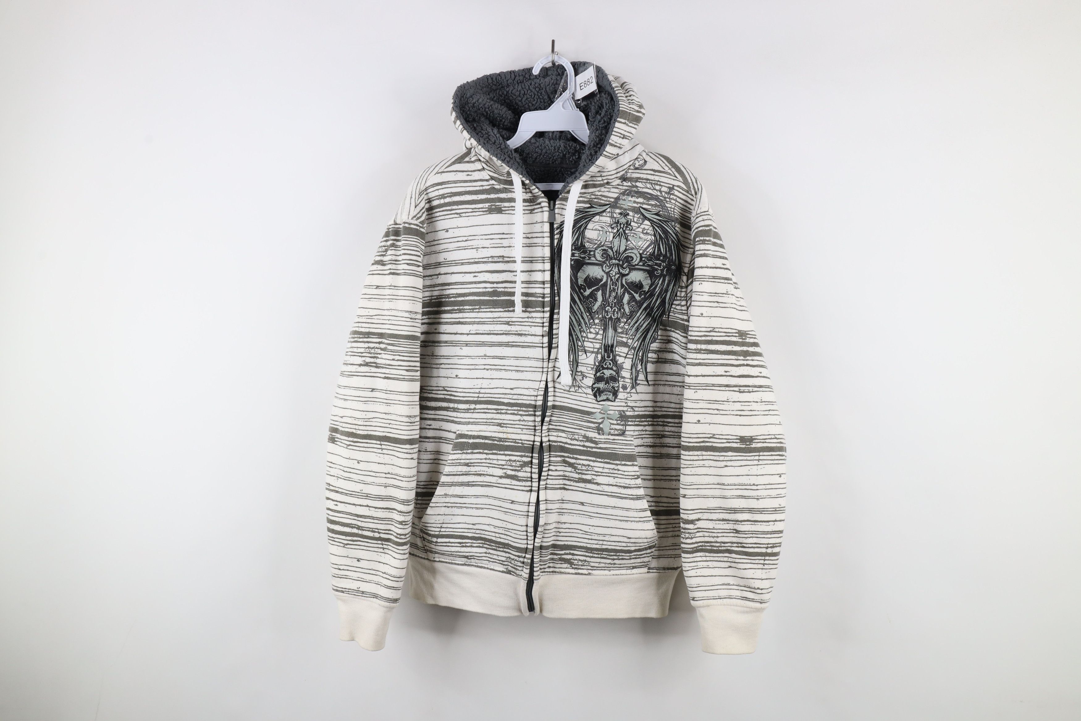 Vintage Vintage 90s Y2K Streetwear Deep Pile Fleece Lined Hoodie Size US S / EU 44-46 / 1 - 1 Thumbnail