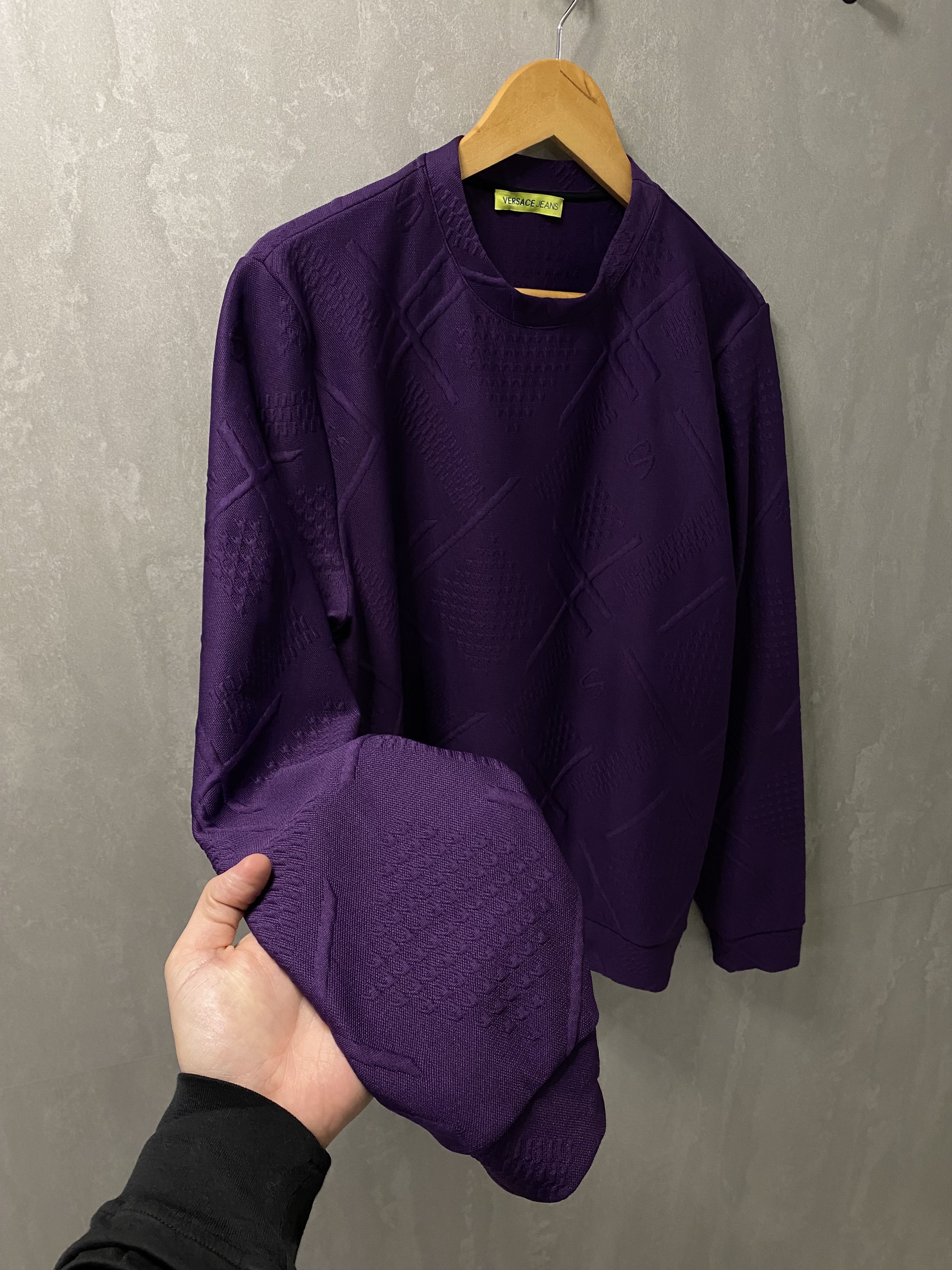 Versace Versace jeans purple logo monogram sweatshirt size M Size US M / EU 48-50 / 2 - 3 Thumbnail