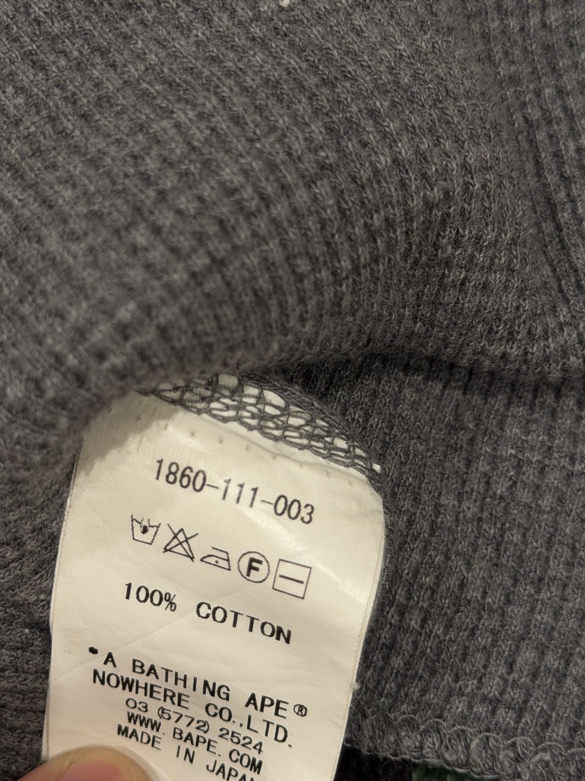 Bape Bape thermal long sleeve size s Size US S / EU 44-46 / 1 - 7 Thumbnail