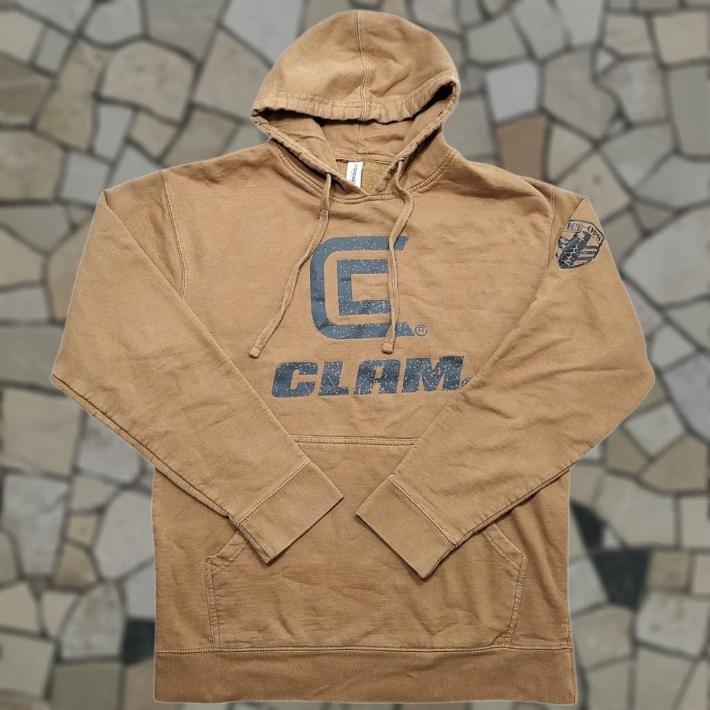 Vintage VINTAGE Clam Hoodie Ice Ops Brown Mens Medium Tuft Design Hoodie Fishing Size US M / EU 48-50 / 2 - 1 Thumbnail