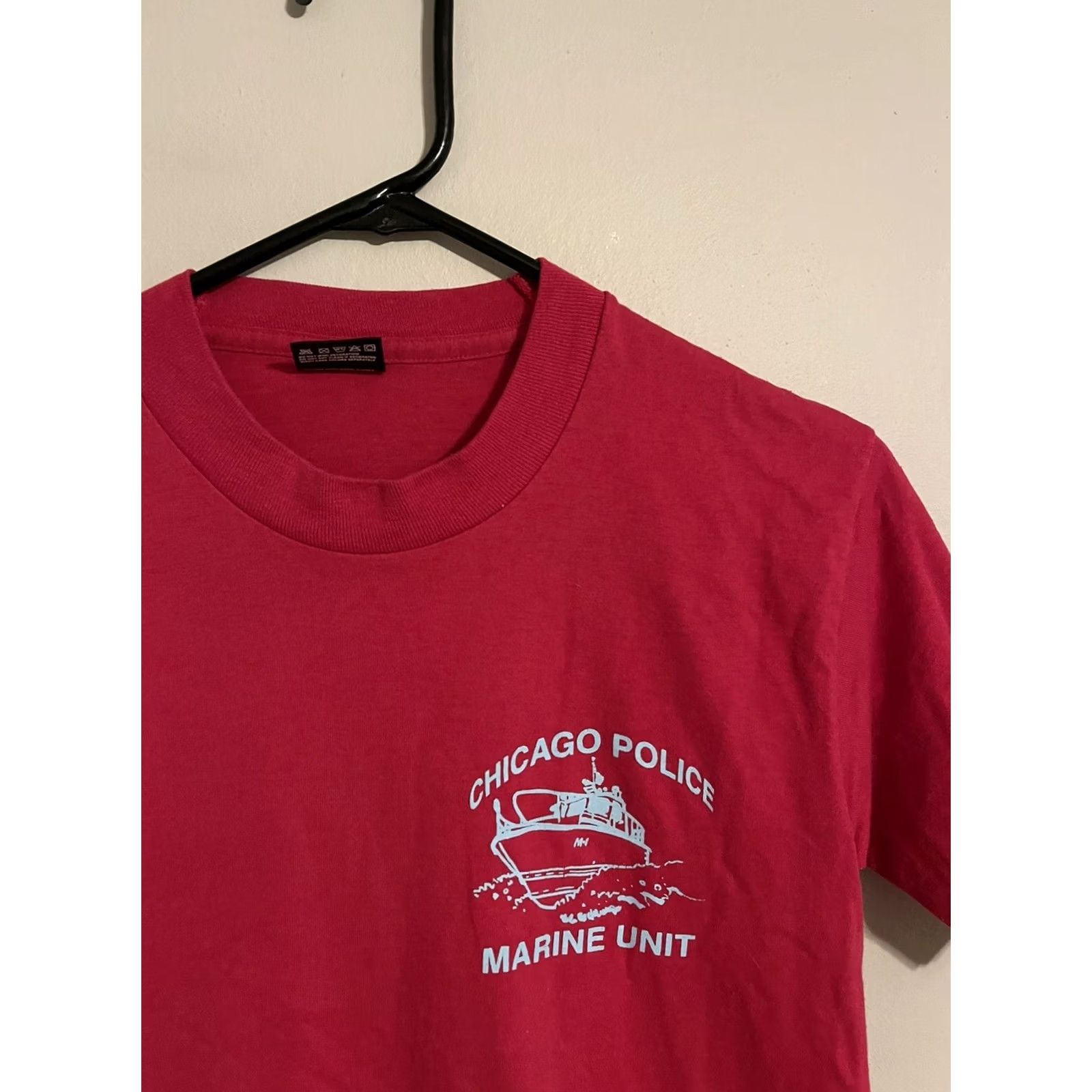 Fruit Of The Loom VINTAGE Chicago Police Marine Unit USA Magenta Single Stitch T-Shirt Adult S Pink Fruit of the Loom USA Size US S / EU 44-46 / 1 - 2 Thumbnail