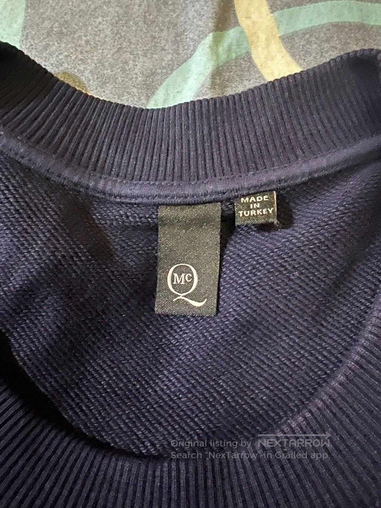 Alexander McQueen mcqueen metallic swallow sweatshirt in navy blue. Size L / US 10 / IT 46 - 3 Thumbnail