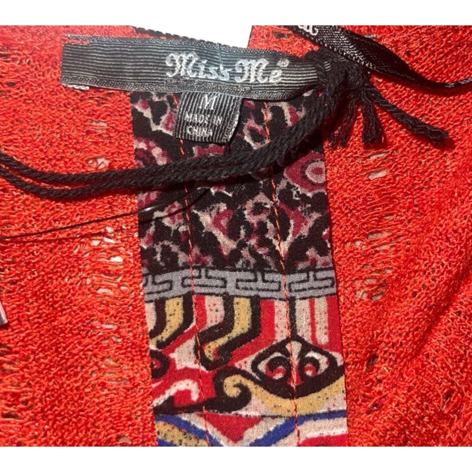 Miss Me Miss Me Embellished Cardigan Shirt Rust XS? NoSizeM Women’s? (Cannot determine size from given) Size M / US 6-8 / IT 42-44 - 3 Thumbnail