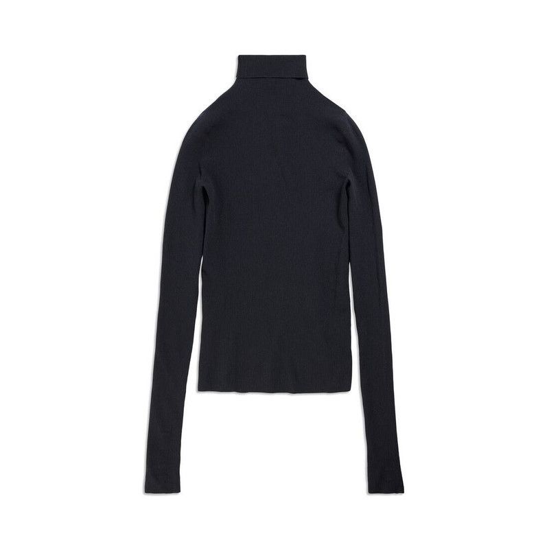 Balenciaga o1tr1nto1125 Turtleneck Sweater in Black Size US XS / EU 42 / 0 - 1 Thumbnail
