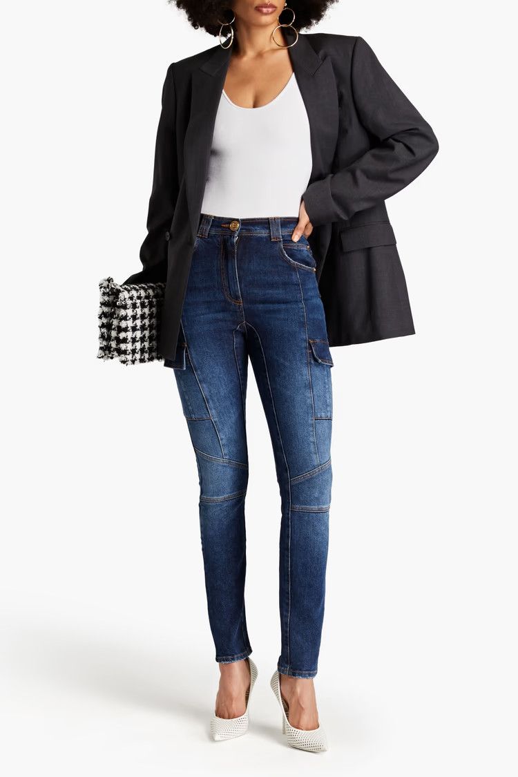 Balmain o1y0625 Denim Pant in Blue Size 27" / US 4 / IT 40 - 2 Thumbnail