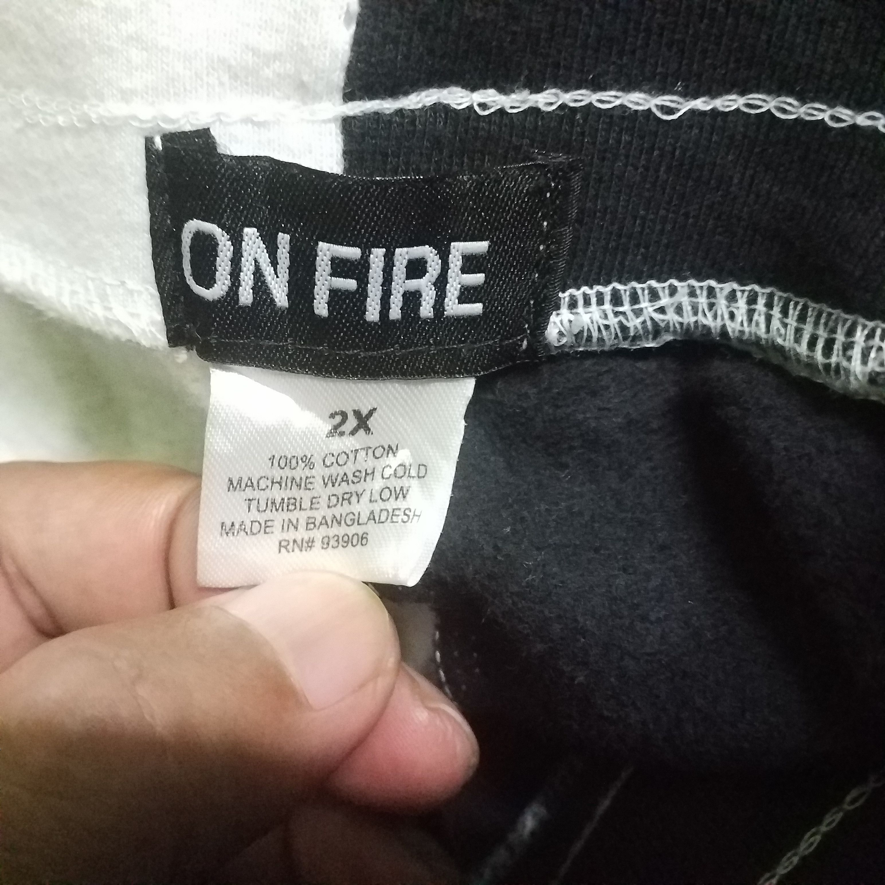 Japanese Brand × Kicks On Fire BLACK AND WHITE SWEATPANT HIP HOP ON FIRE Size US 36 / EU 52 - 4 Thumbnail