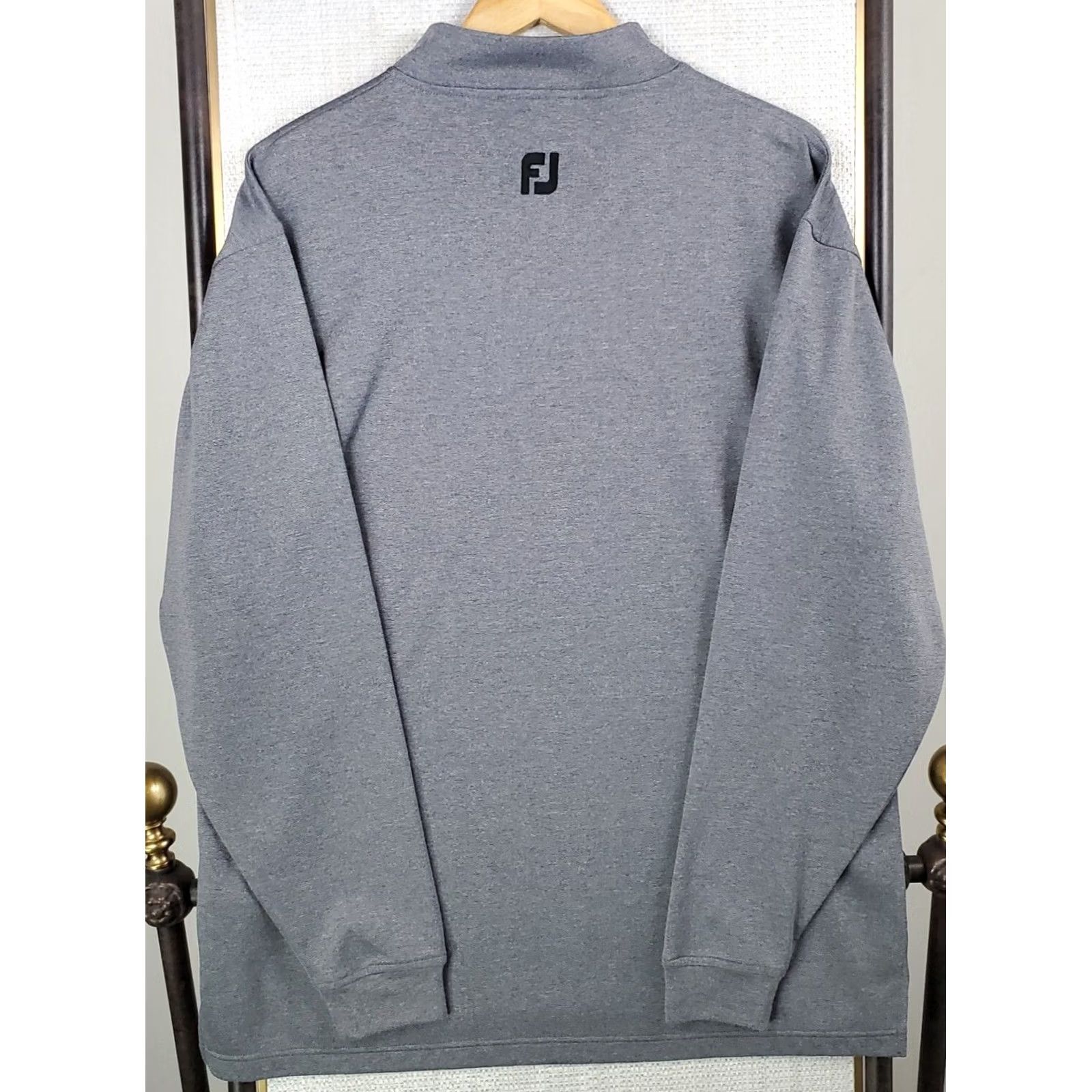 Footjoy FootJoy Mens Long Sleeve Mock Neck Performance Golf Shirt Gray Size US L / EU 52-54 / 3 - 5 Thumbnail