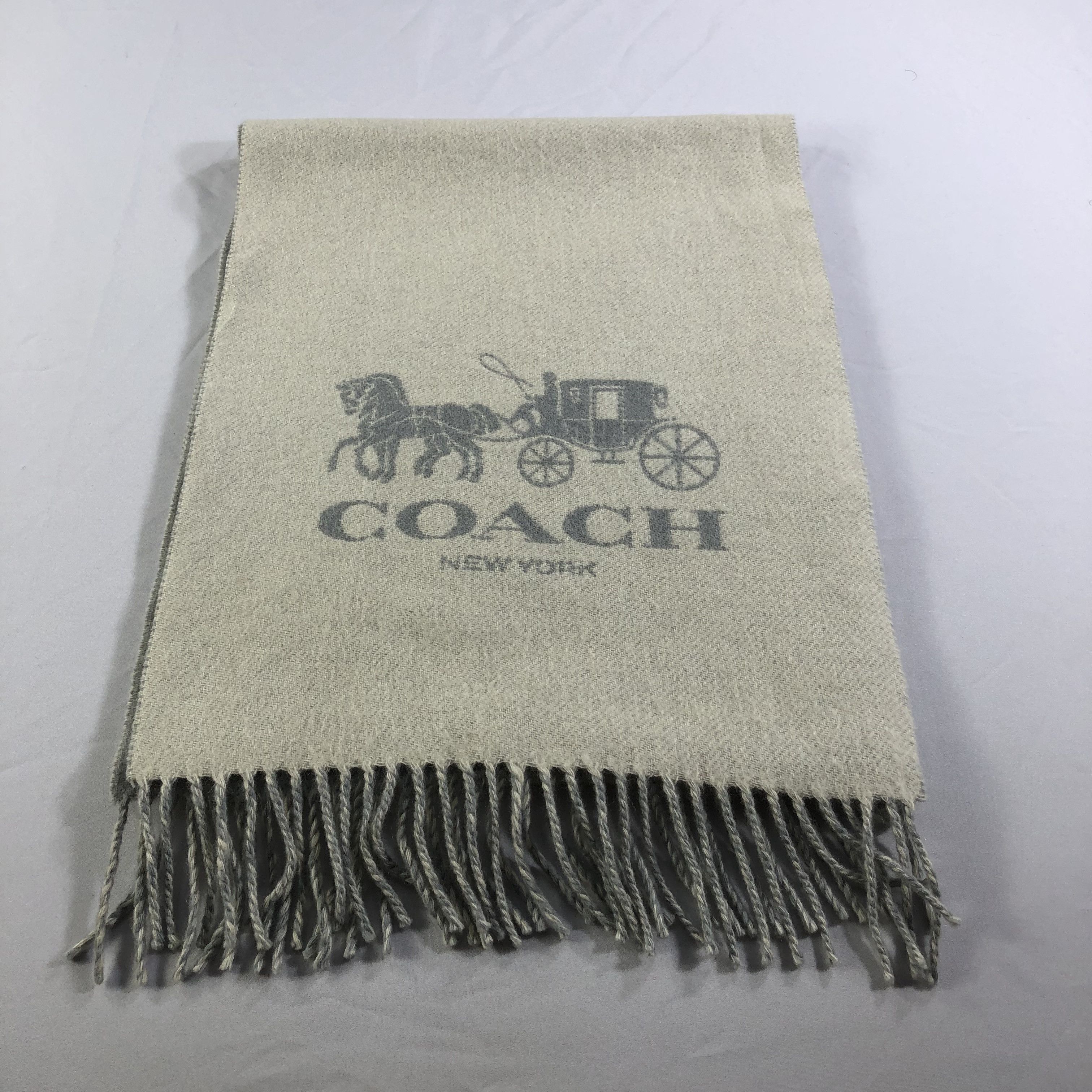 Coach Coach Big Logo Cashmere Scarf Muffler V1392 Size ONE SIZE - 1 Thumbnail