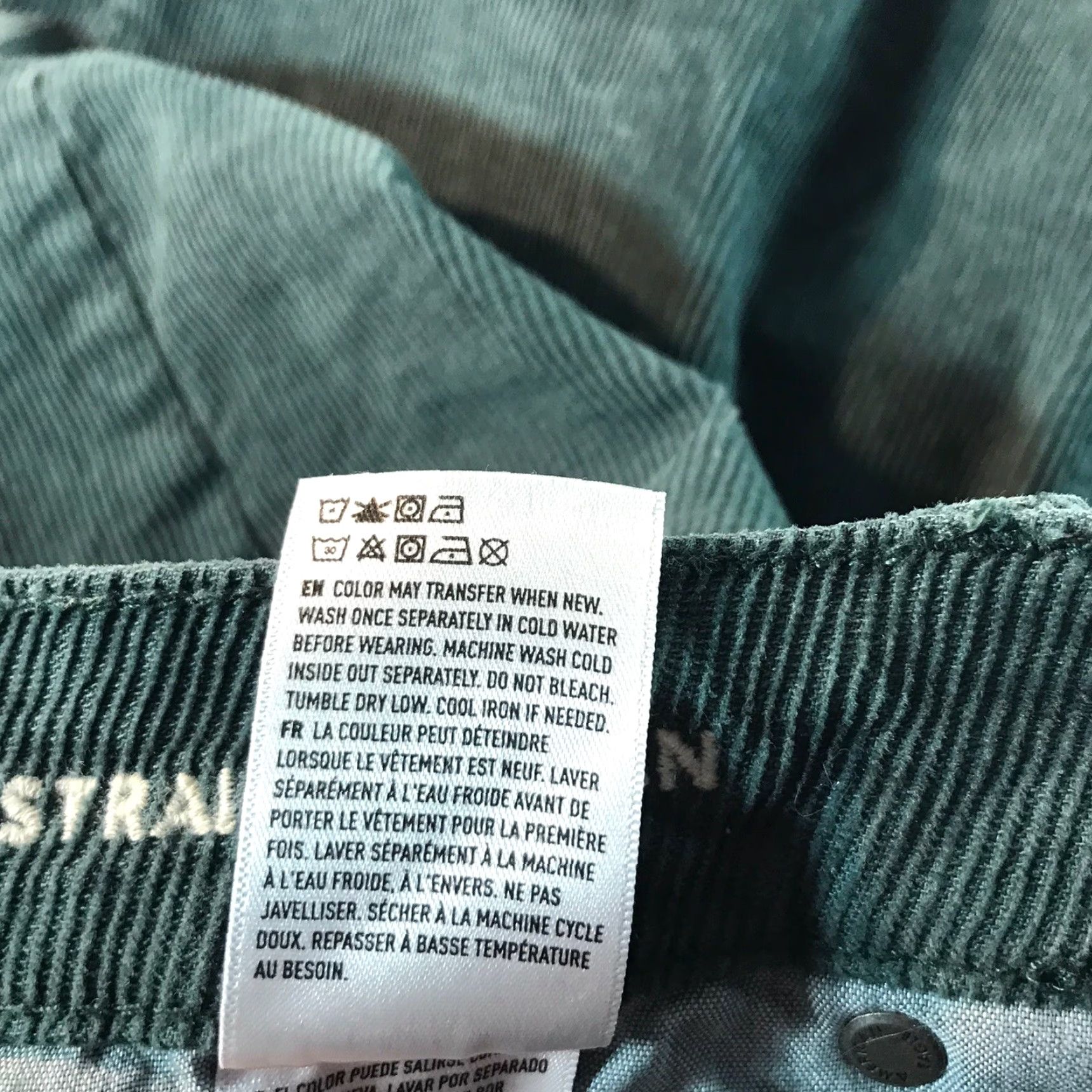 American Eagle Outfitters American Eagle Green Corduroy Mom Straight Jeans Womens Size 4 Regular Size 27" / US 4 / IT 40 - 5 Thumbnail