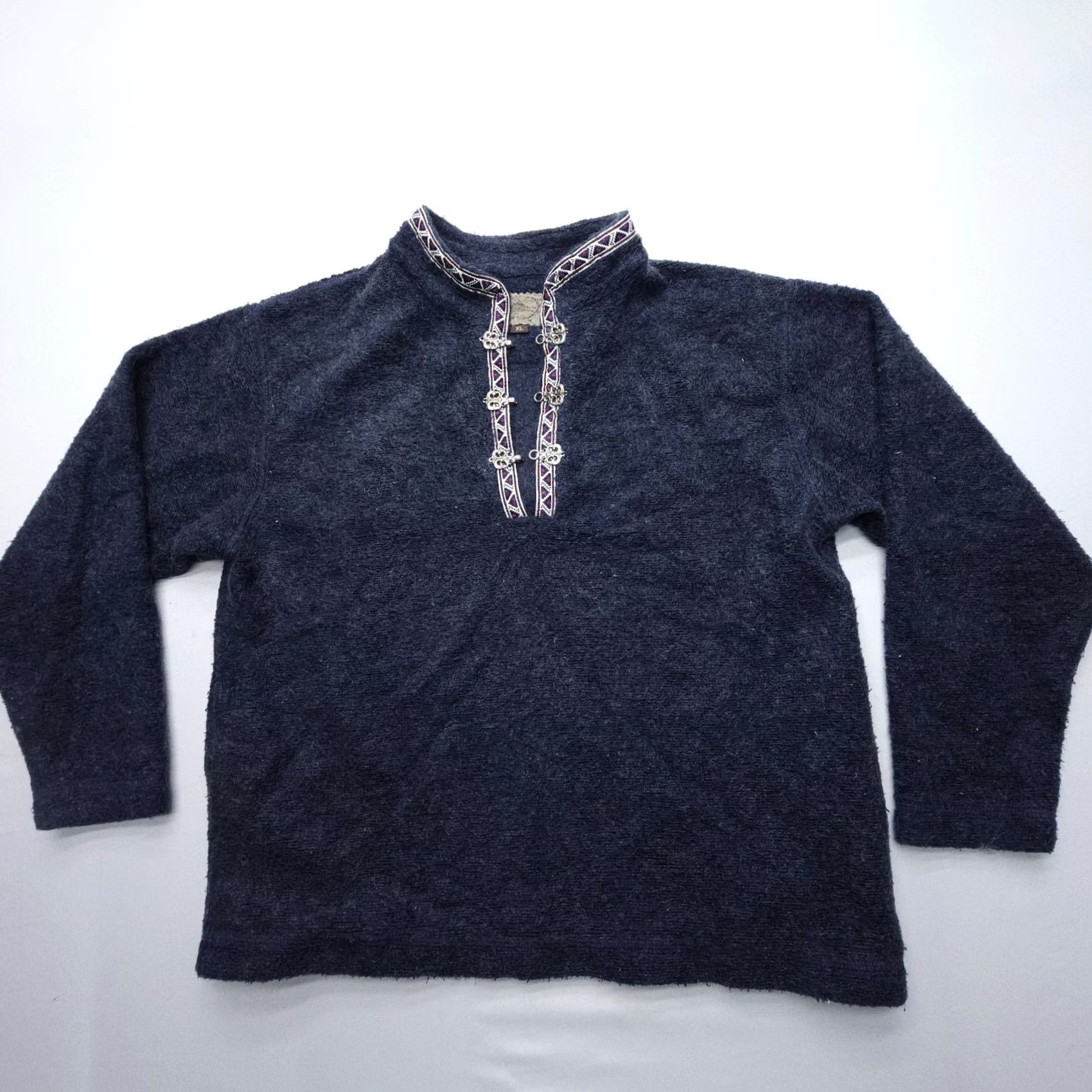 Vintage VINTAGE Sierra Sport Sweater Womens XL Blue Mohair Blend Mock Neck Pullover Knit Classic Casual Men/Women Size XL / US 12-14 / IT 48-50 - 2 Thumbnail