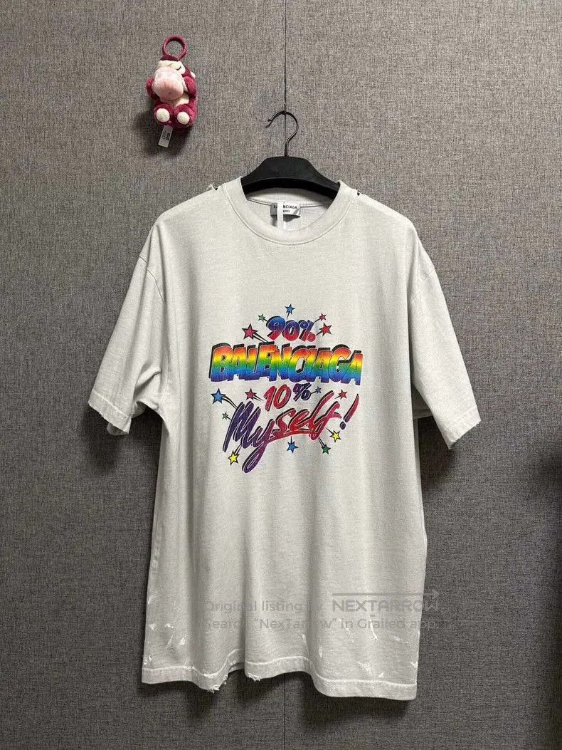 Balenciaga Balenciaga Rainbow Crack Print T. Size US M / EU 48-50 / 2 - 1 Thumbnail