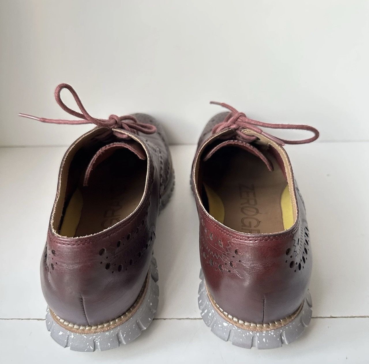 Cole Haan Cole Haan Zerogrand Men's 13 Burgundy Leather Oxford Casual Size US 13 / EU 46 - 6 Thumbnail