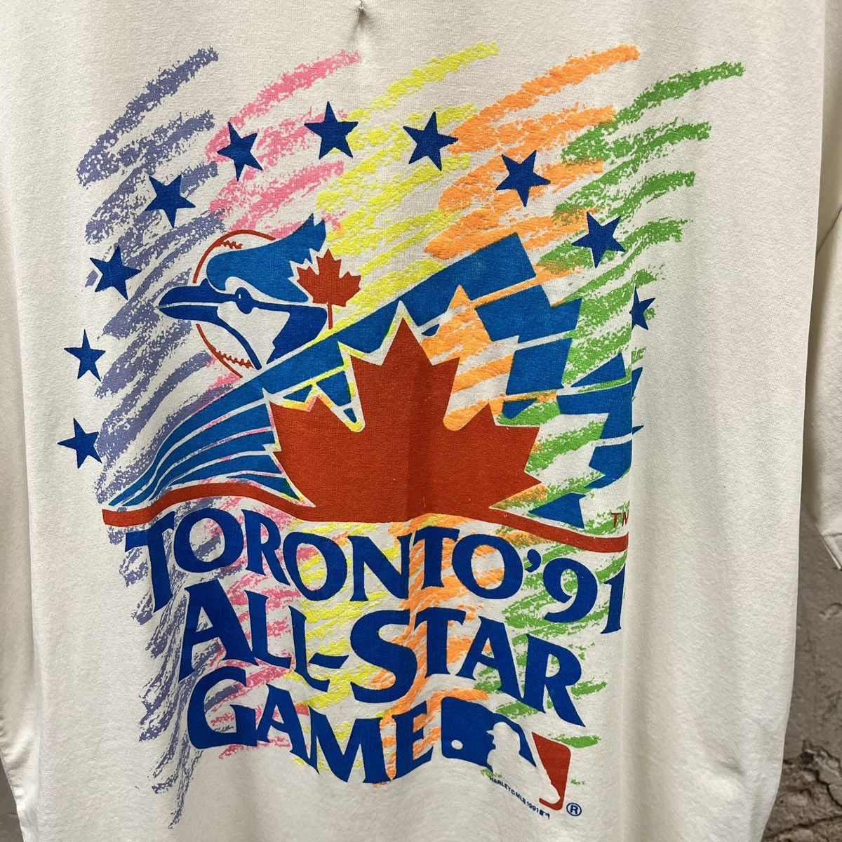 MLB Vintage 90s MLB Toronto Canada 1991 All Stars Game Tee Size US XL / EU 56 / 4 - 3 Thumbnail