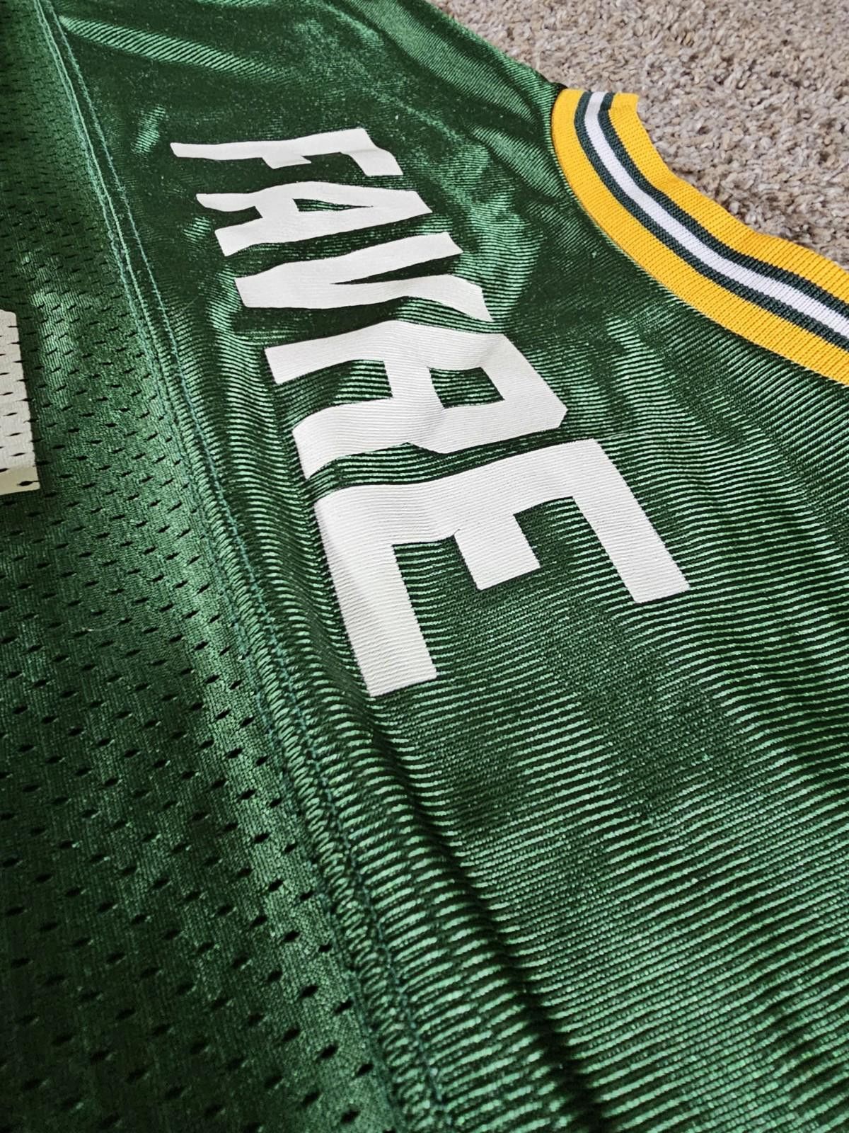 NFL Vintage Logo Brett Favre NFL Football Jersey Youth XL 18-20 Size US XL / EU 56 / 4 - 9 Thumbnail