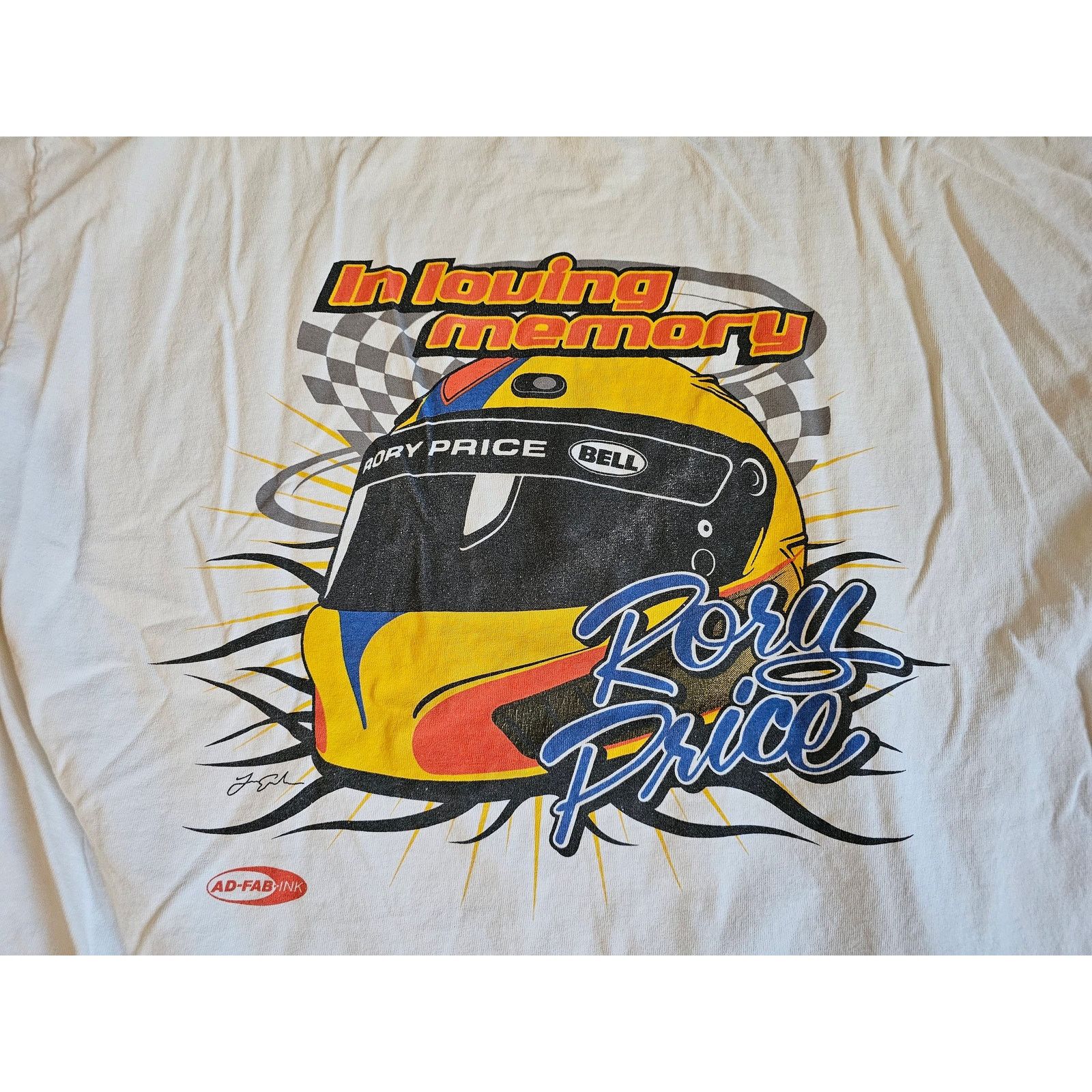 Gildan Rory Price Memorial White yellow Red Double Sided T-shirt XL Size US XL / EU 56 / 4 - 2 Thumbnail