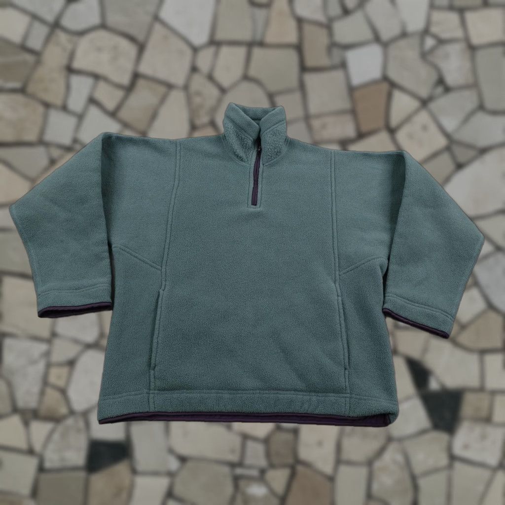 Patagonia VINTAGE Patagonia Jacket Womens Small Green Synchilla Fleece 1/4 Zip 90s USA Size S / US 4 / IT 40 - 1 Thumbnail