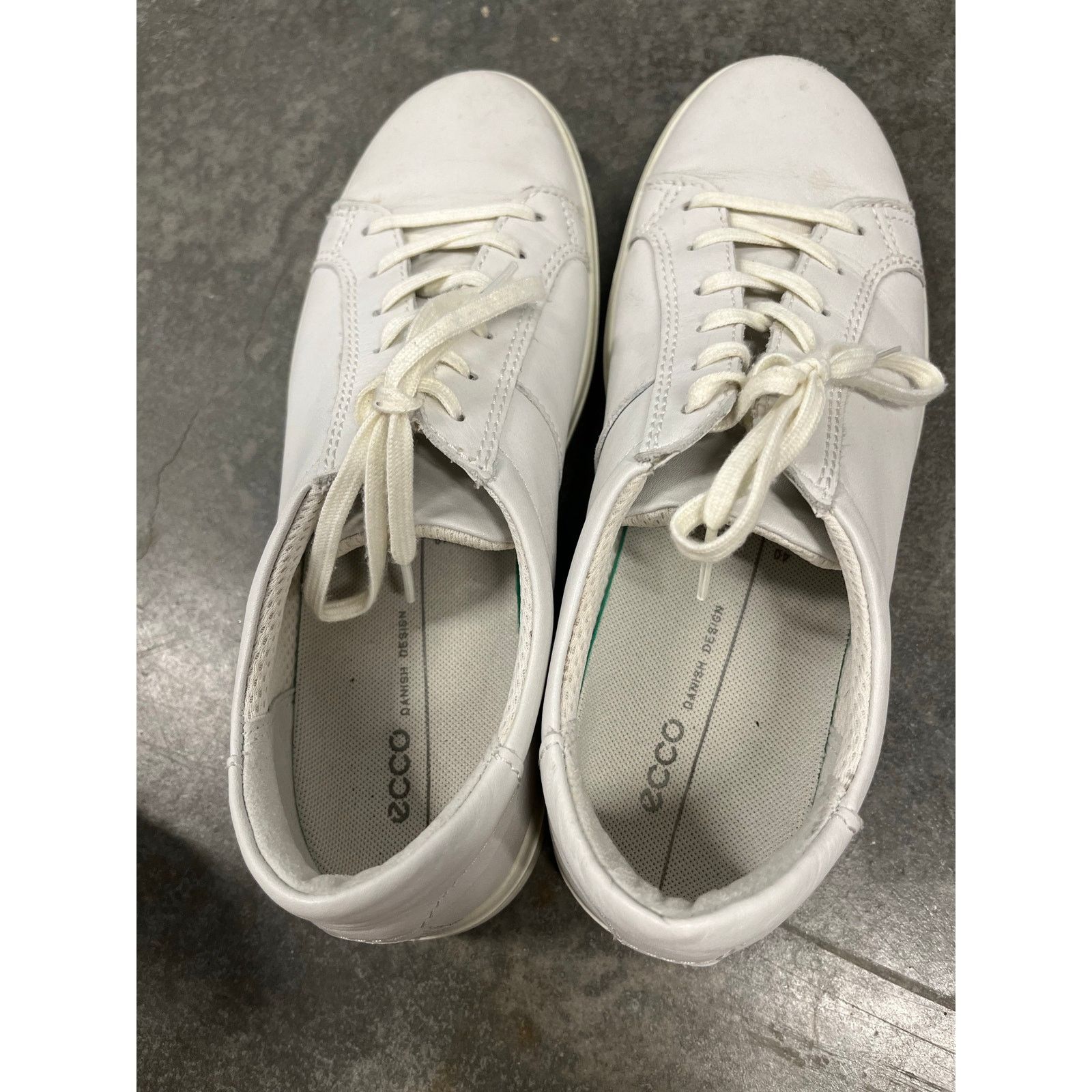 Ecco Ecco Womens Danish Design White Leather Casual Size US 9 / IT 39 - 3 Thumbnail
