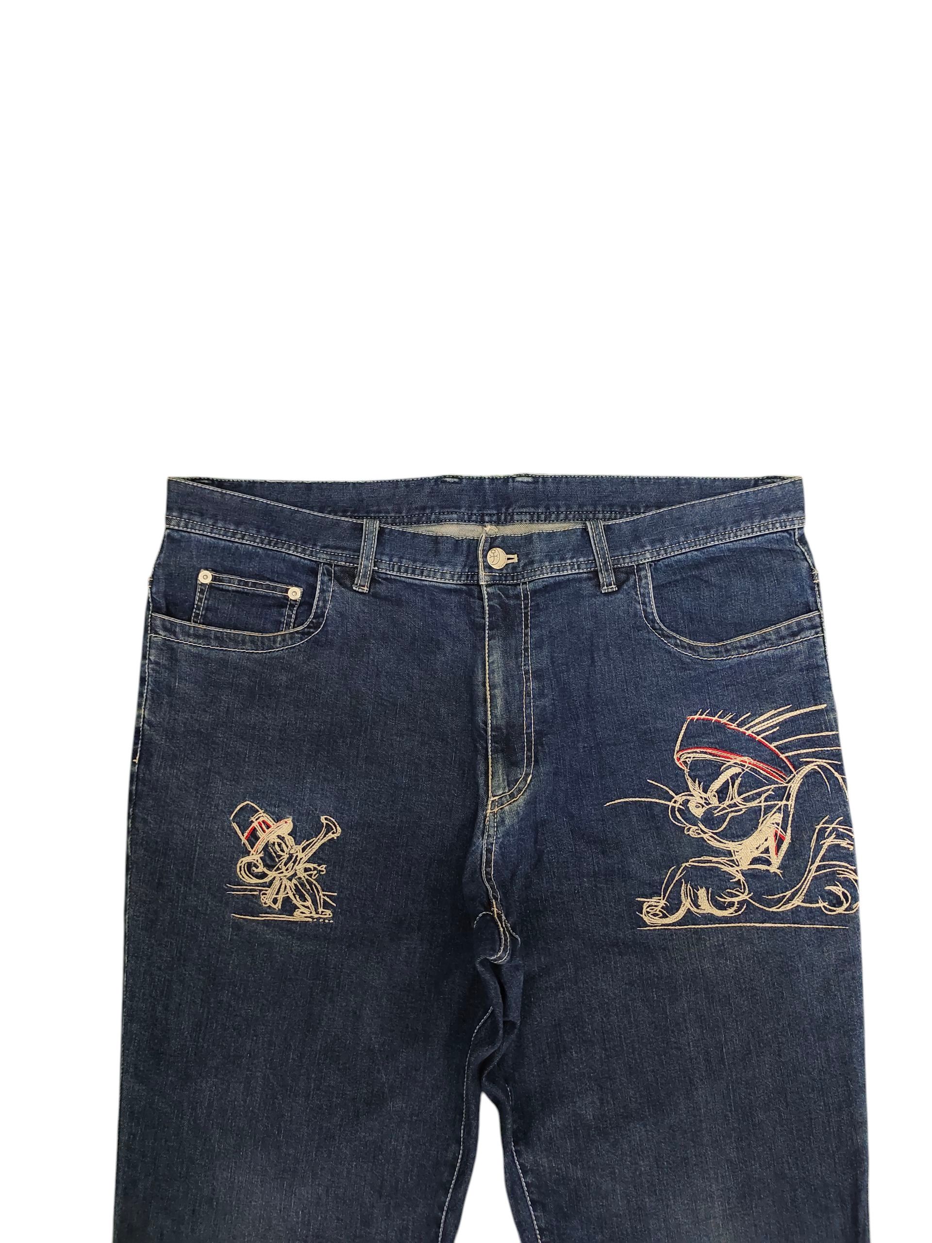 Jean Charles De Castelbajac Vintage Castelbajac Jeans - Tom & Jerry Embroidered Denim Size US 38 / EU 54 - 2 Thumbnail