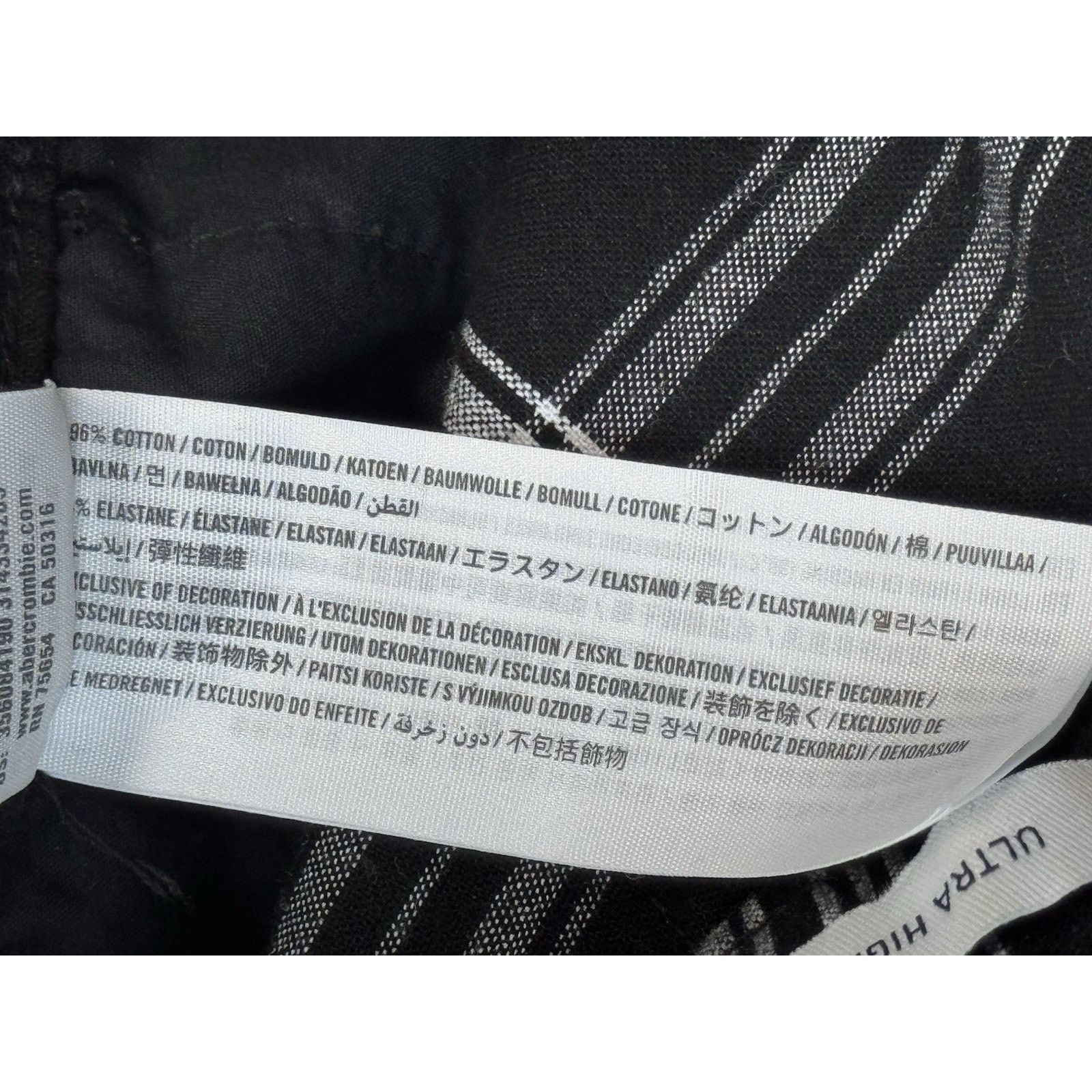 Hollister Hollister Ultra Black And White Pants Junior’s Size XS Size 26" / US 2 / IT 38 - 9 Thumbnail