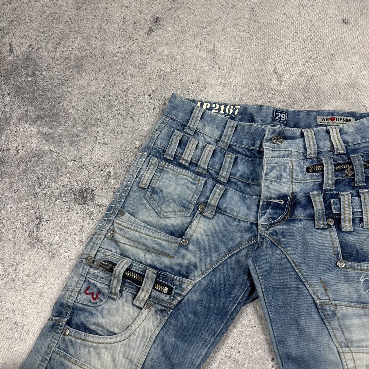 Japanese Brand J Rag Straight Patchwork Multipocket Y2K Denim Jeans Size US 29 - 5 Thumbnail