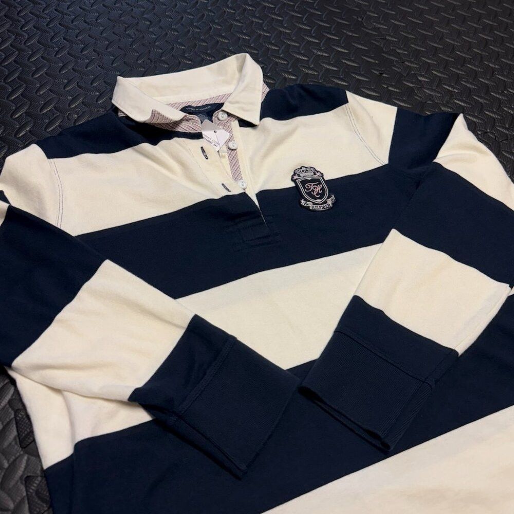 Tommy Hilfiger TOMMY HILFIGER Rugby Navy/White shirt (New with tags) Size US M / EU 48-50 / 2 - 1 Thumbnail