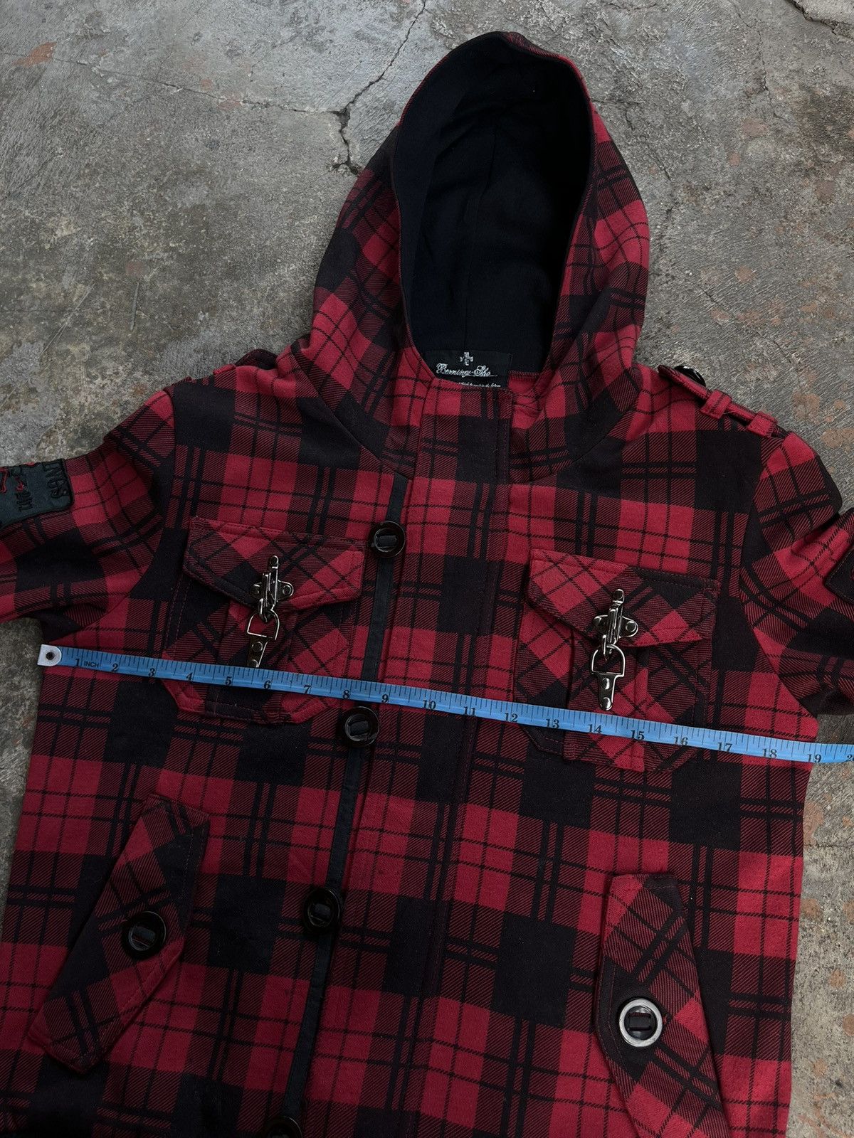14th Addiction JAPANESE BERNINGS SHO BONDAGE HOODED ZIPP GOTHIC PUNK STYLE Size US L / EU 52-54 / 3 - 14 Thumbnail