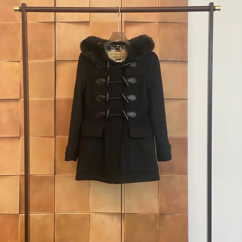 Burberry Burberry Women's Black Wool Coat Size S / US 4 / IT 40 - 1 Thumbnail