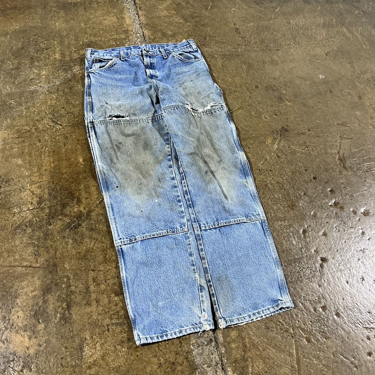 Carhartt × Vintage Crazy Dickies Double Knee Carpenter Jeans Workwear Skater Size US 34 / EU 50 - 3 Thumbnail