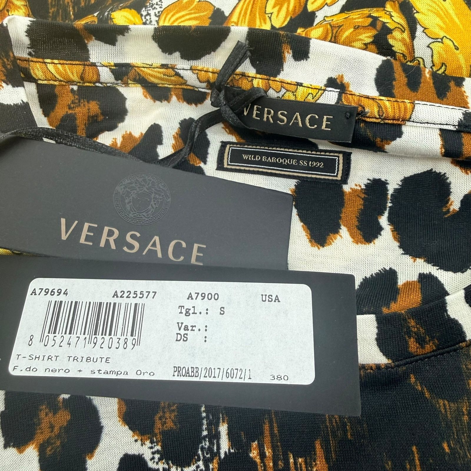 Versace New Versace Tribute Wild Baroque SS 1992 Shirt White Size S Size US S / EU 44-46 / 1 - 8 Thumbnail
