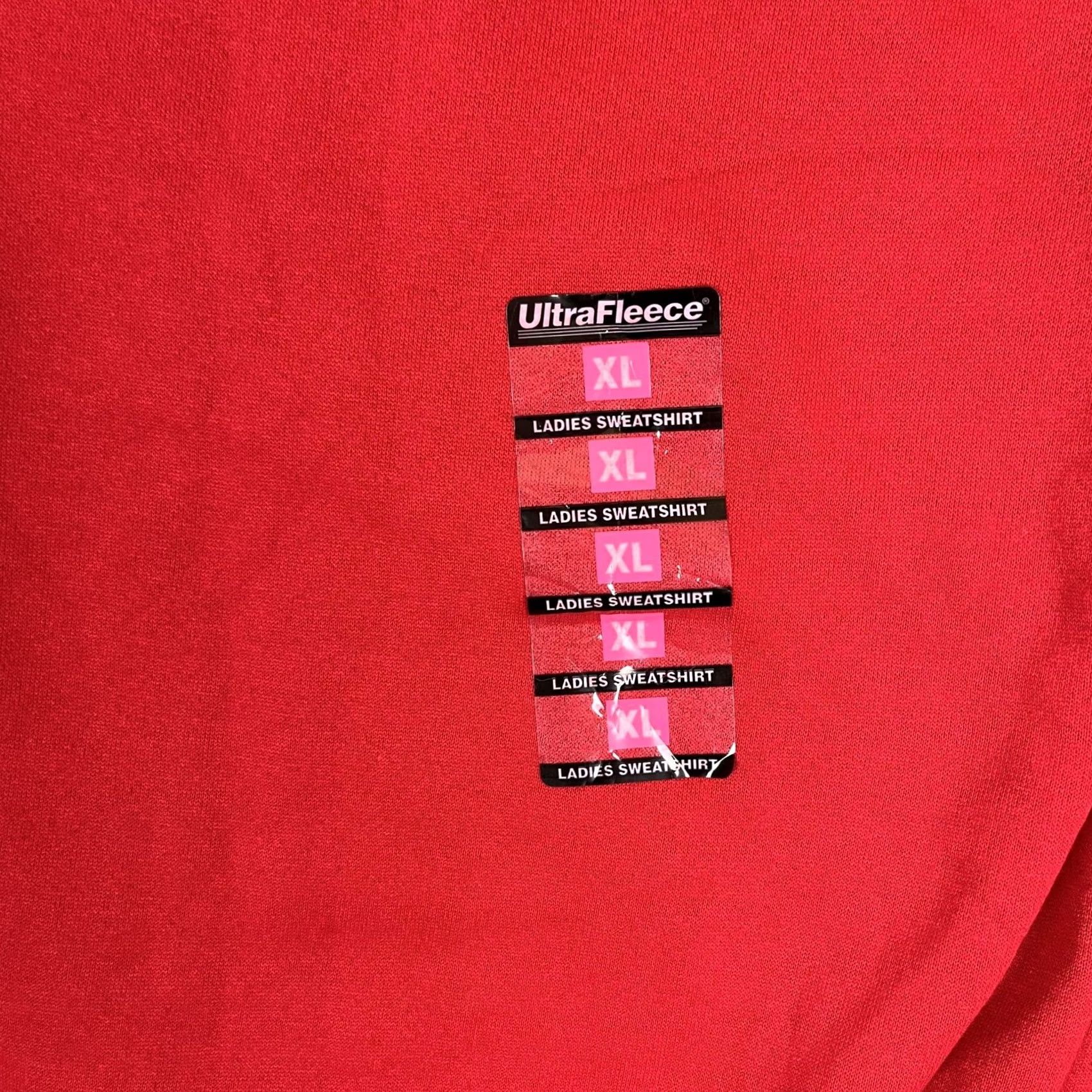 Vintage VINTAGE Ultra Fleece Sweatshirt Raglan Red Womens XL Crew Neck Pullover Cotton Polyester Fleece All Seasons Regular Fit Casual Size XL / US 12-14 / IT 48-50 - 2 Thumbnail