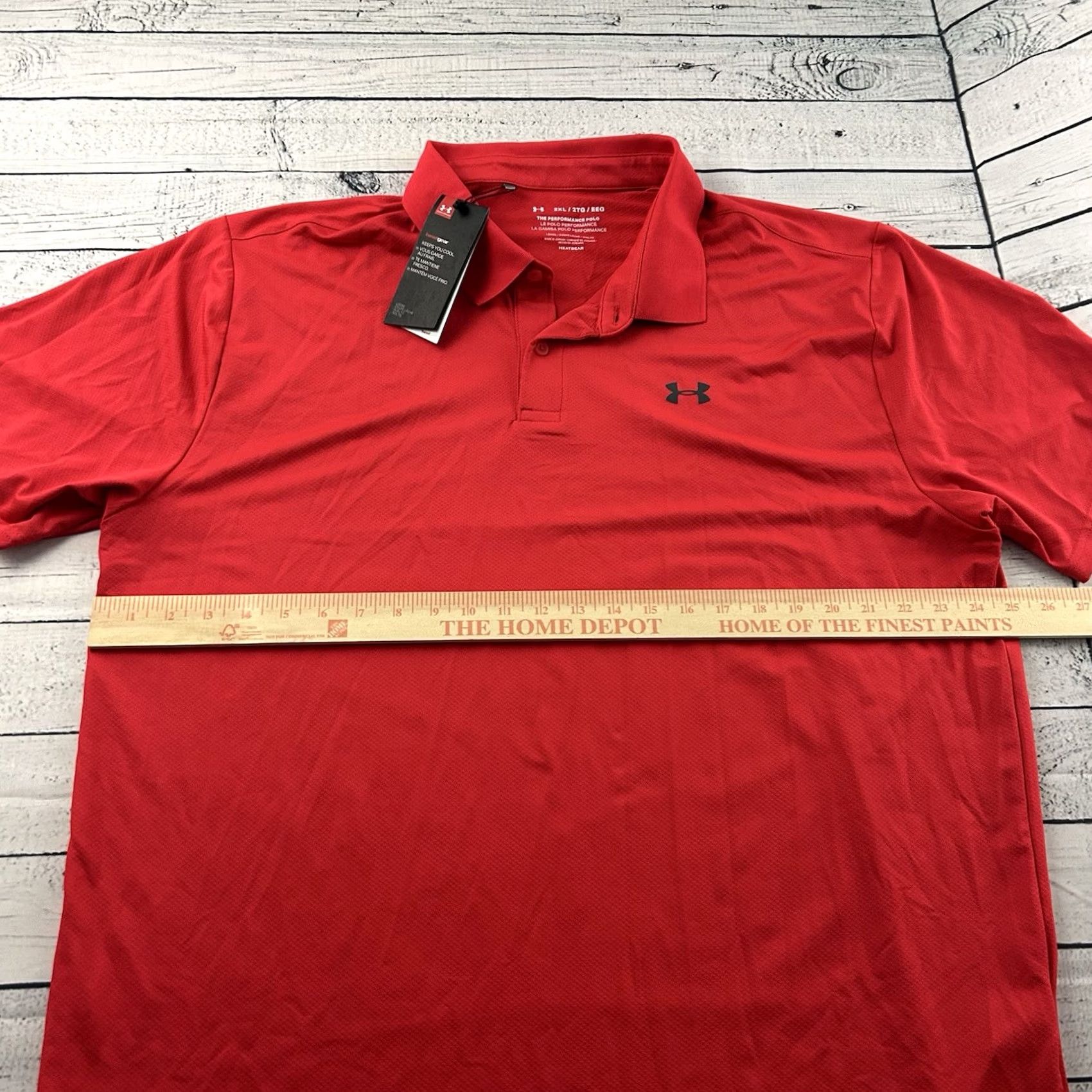 Under Armour Under Armour Performance Polo Short Sleeve Button Front Shirt Men's 2XL Red Size US XXL / EU 58 / 5 - 5 Thumbnail