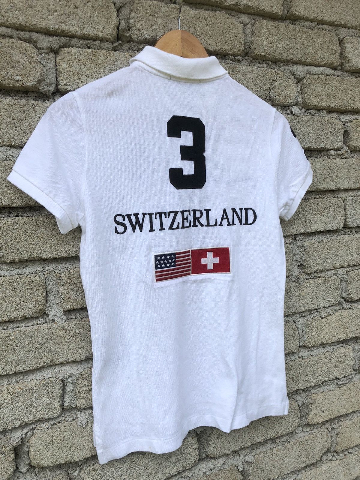 Polo Ralph Lauren Vintage Polo Ralph Lauren Switzerland Big Pony Polo Tshirt Size S / US 4 / IT 40 - 10 Thumbnail