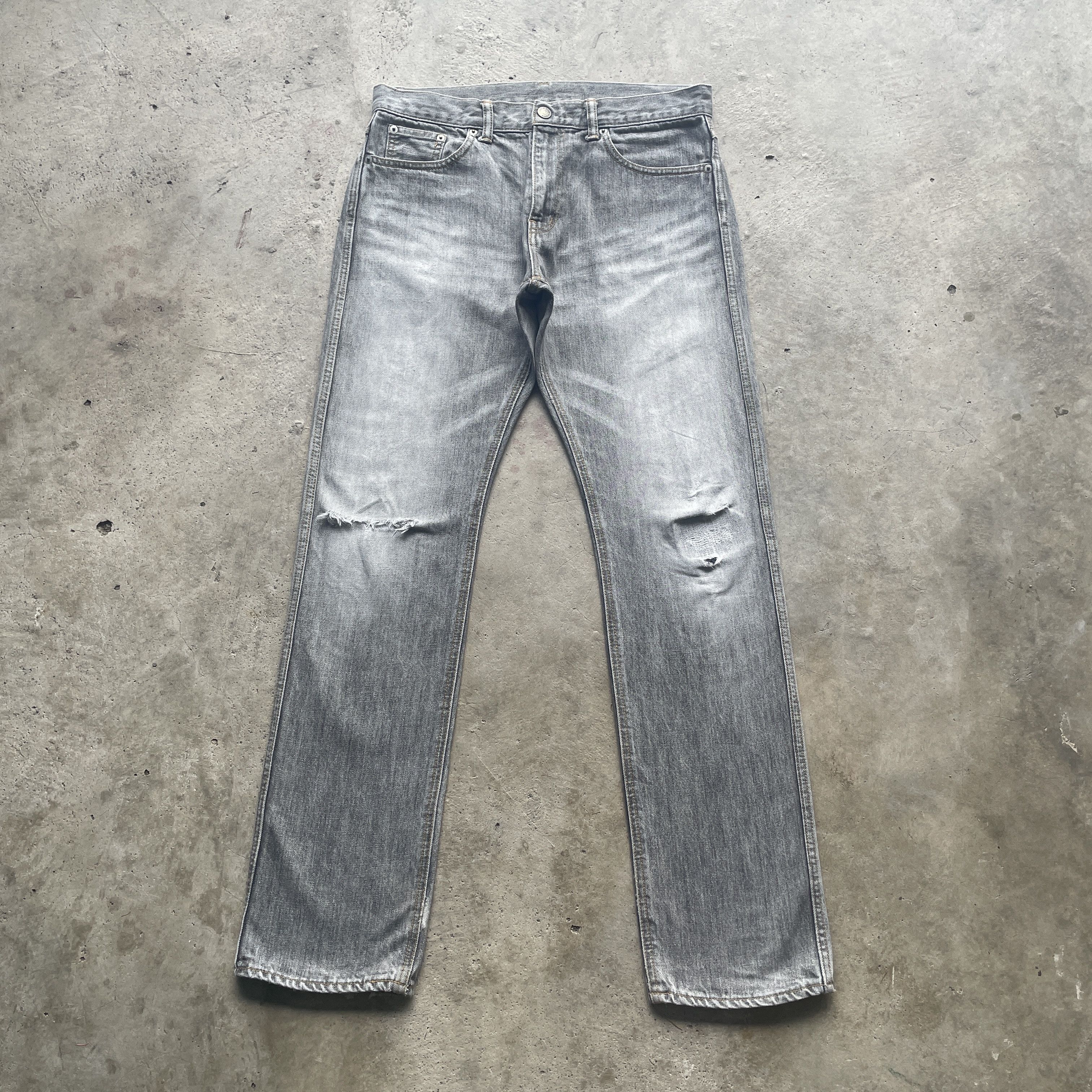 Japanese Brand VINTAGE JAPANESE BLACK FADED DISTRESSED PANTS JEANS W33 Size US 33 - 2 Thumbnail