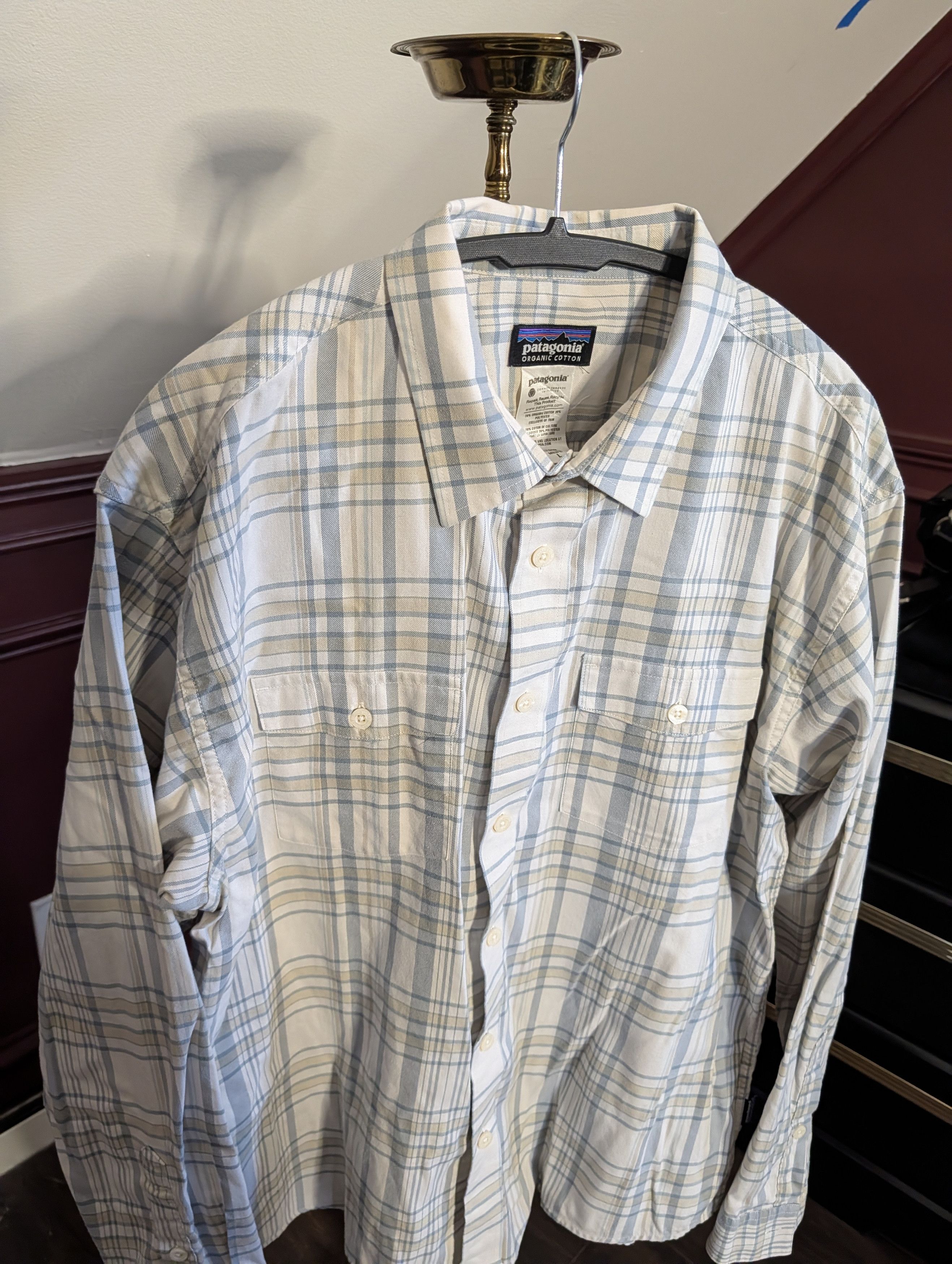 Patagonia Light flannel plaid organic dual chest pocket shirt Size US L / EU 52-54 / 3 - 2 Thumbnail