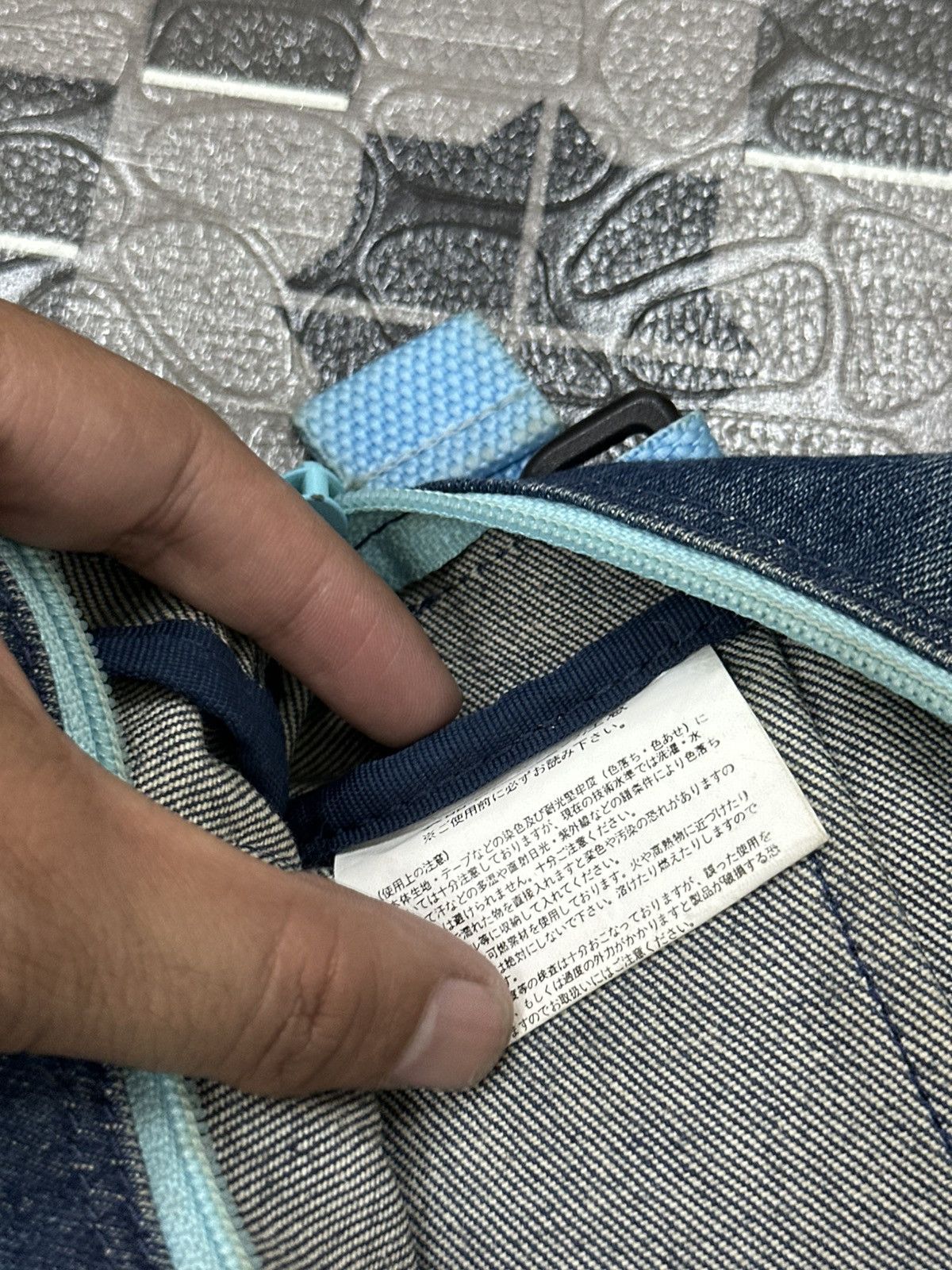Japanese Brand 2000s Angel Blue Japan Denim Waist Bag Size ONE SIZE - 17 Thumbnail