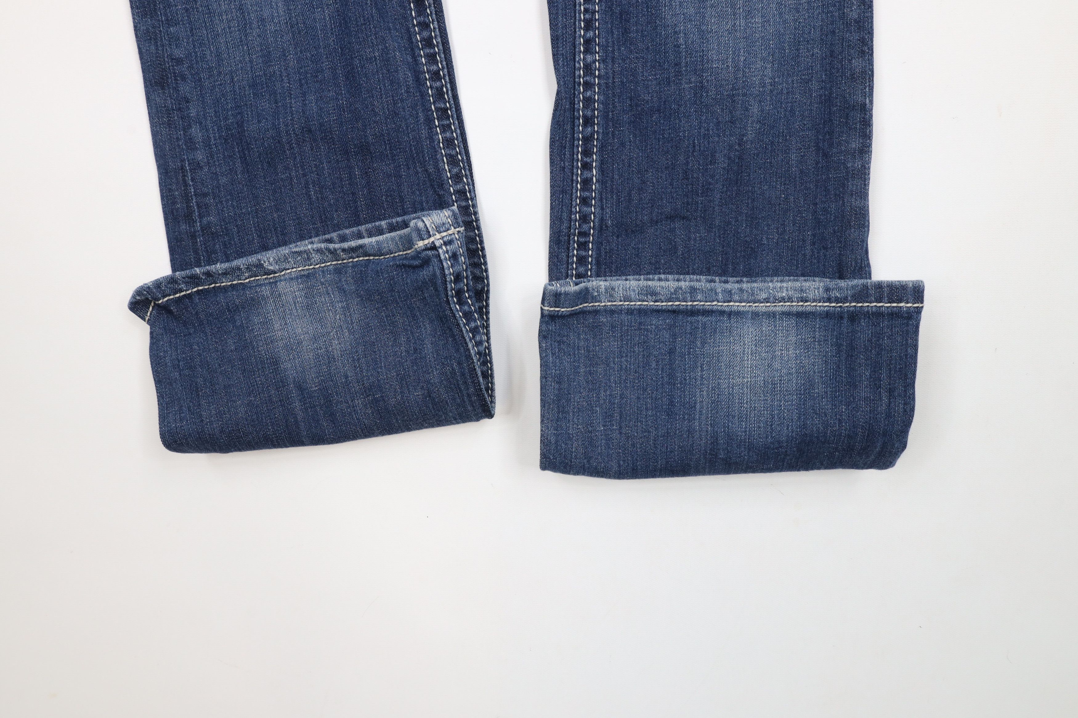 Miss Me × Vintage Miss Me Stitch Fleur de Lis Flared Bootcut Denim Jeans Blue Size 29" - 5 Thumbnail