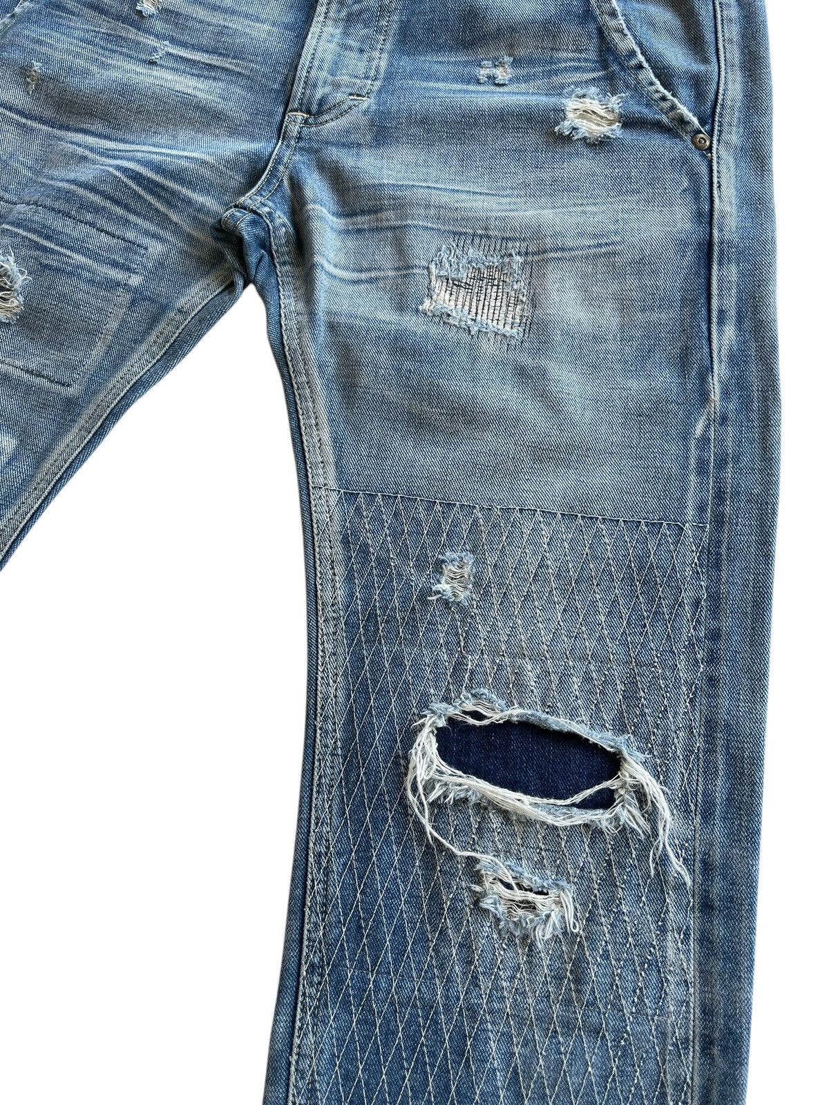 Lee LEE x AKM Patchwork Distressed Denim Size US 32 / EU 48 - 10 Thumbnail