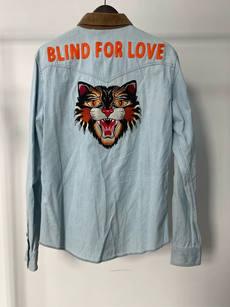 Gucci Gucci Cat embroidered shirt jacket 2501-Nextarrow Size US M / EU 48-50 / 2 - 2 Thumbnail