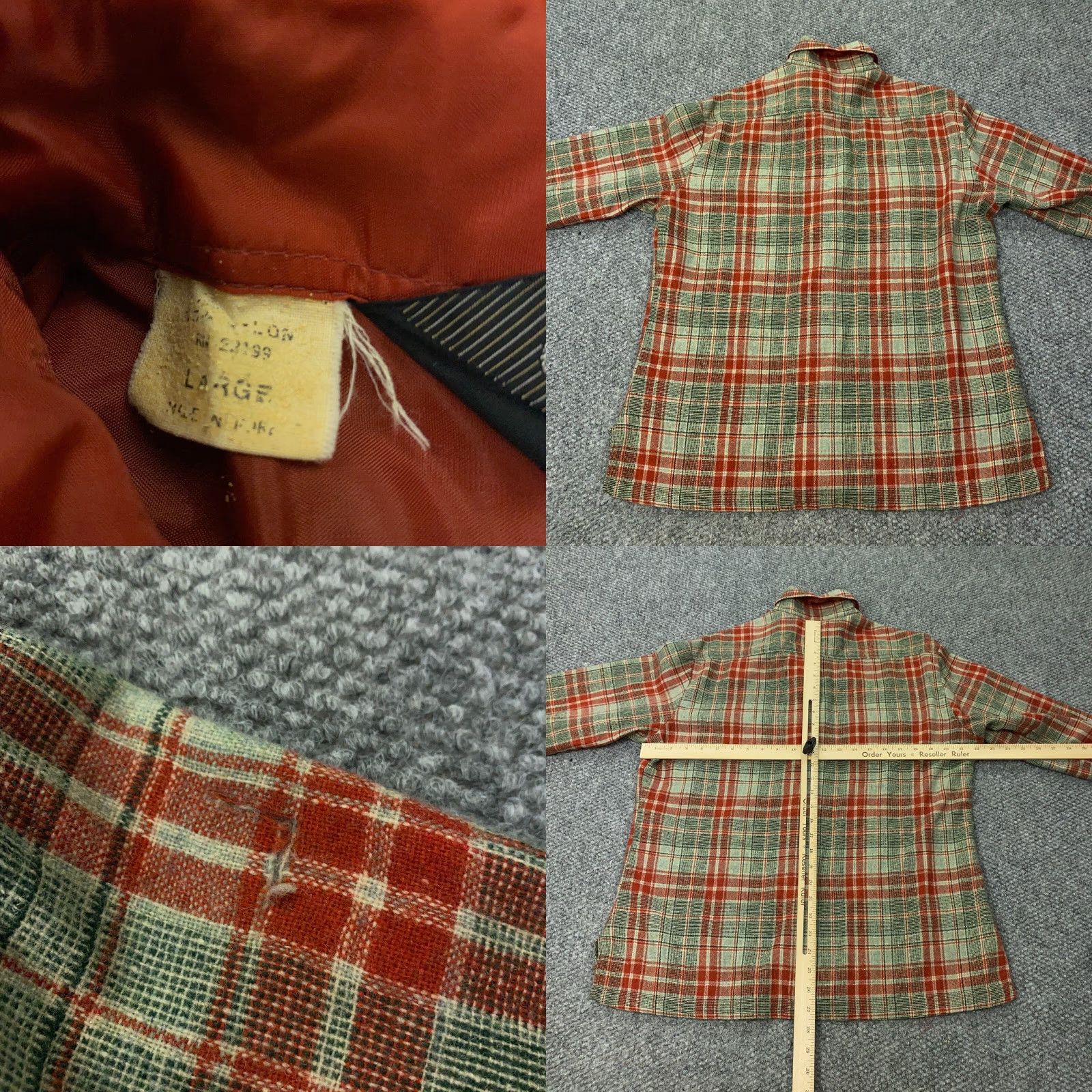 Vintage VINTAGE Chemise Et Cie Flannel Shirt Mens L Red Plaid Lined 70s Button-Up Shirt Mens L Red Plaid 70s Retro Shirt Size US L / EU 52-54 / 3 - 8 Thumbnail